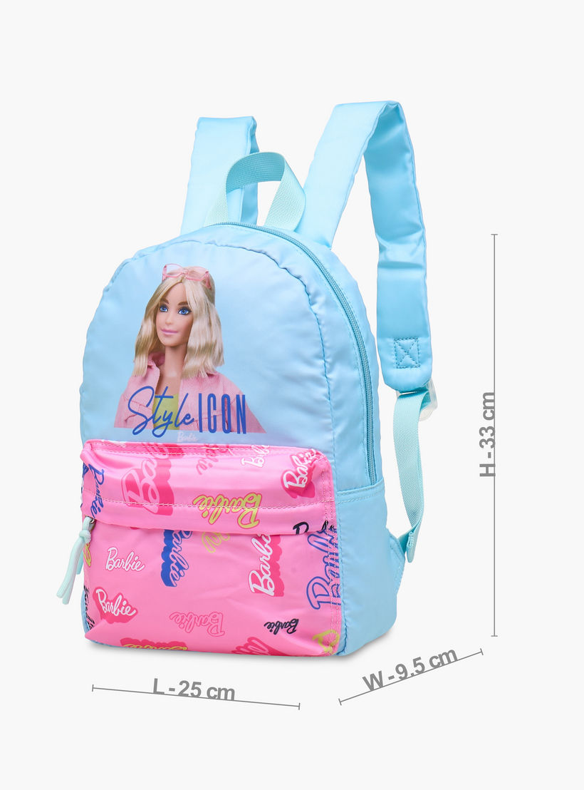 Barbie Print School Backpack with Adjustable Shoulder Straps - 33x25x10 cm-school-bagsandbackpacks-backpacks-image-2