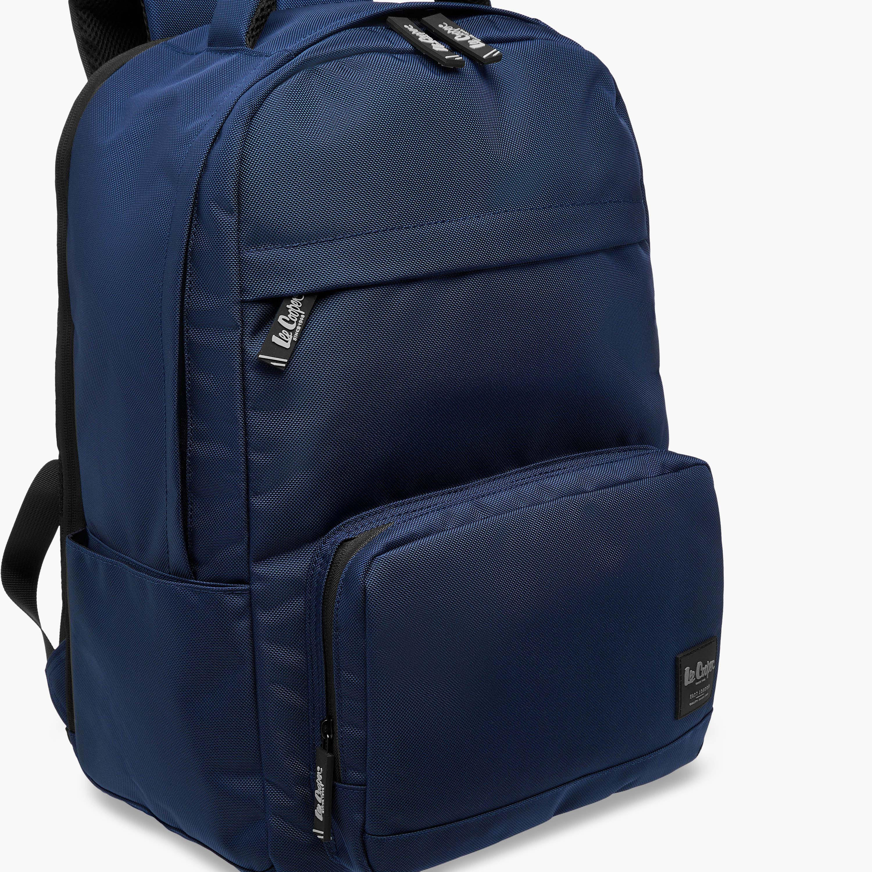 Lee Cooper Textured Backpack with Adjustable Straps and Zip Closure - 34x47x21 cm-school-bagsandbackpacks-backpacks-image-5