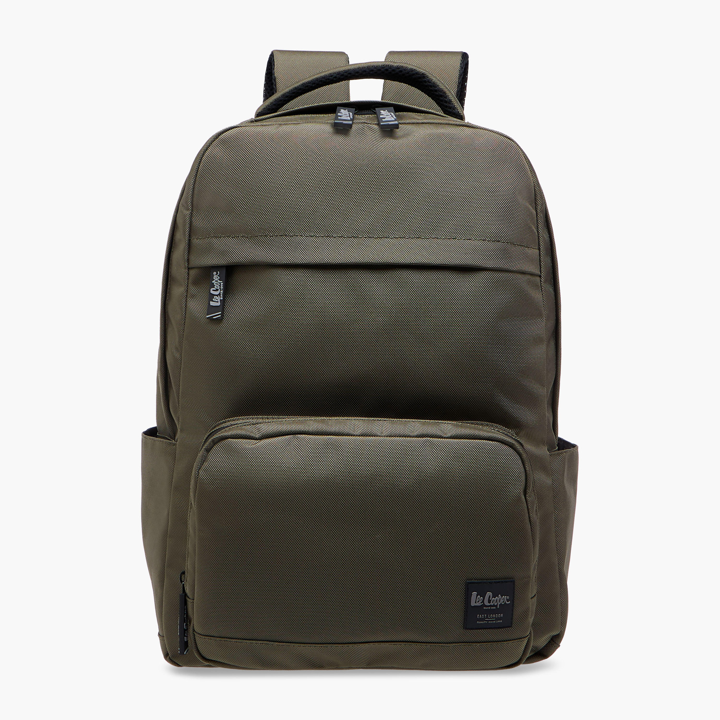 Lee Cooper Textured Backpack with Adjustable Straps and Zip Closure - 34x47x21 cm-school-bagsandbackpacks-backpacks-image-1