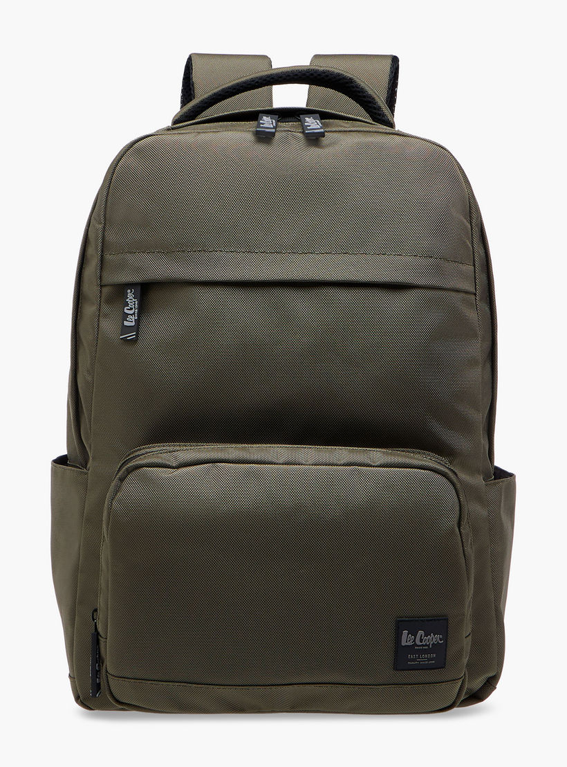 Lee Cooper Textured Backpack with Adjustable Straps and Zip Closure - 34x47x21 cm-school-bagsandbackpacks-backpacks-image-1