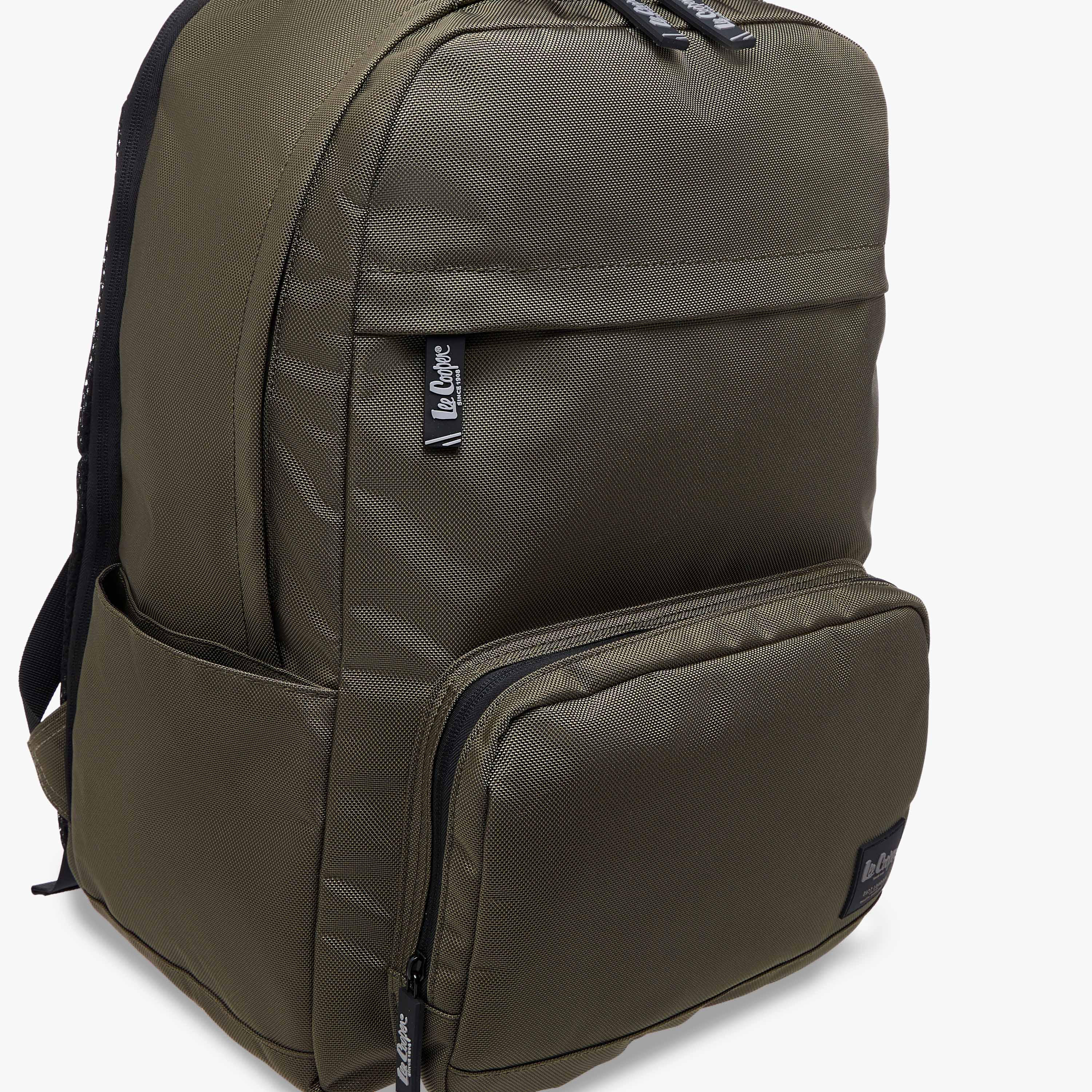 Lee Cooper Textured Backpack with Adjustable Straps and Zip Closure - 34x47x21 cm-school-bagsandbackpacks-backpacks-image-5