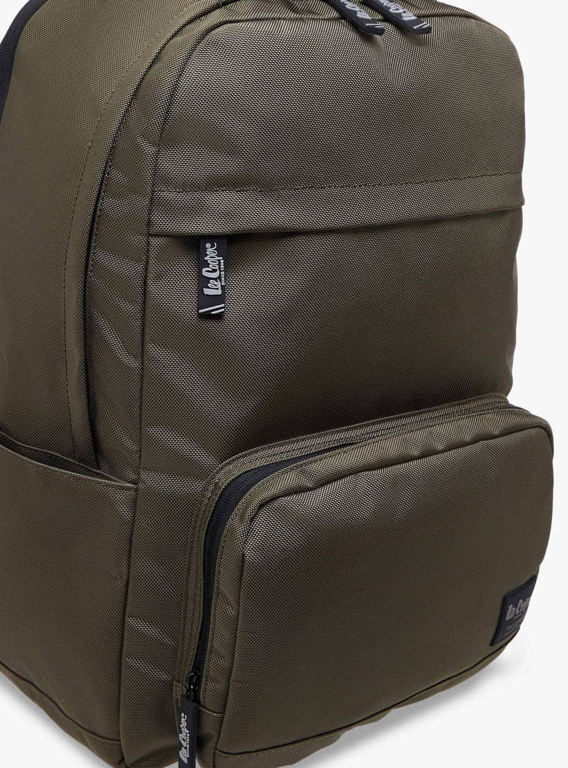 Lee Cooper Textured Backpack with Adjustable Straps and Zip Closure - 34x47x21 cm-school-bagsandbackpacks-backpacks-image-5