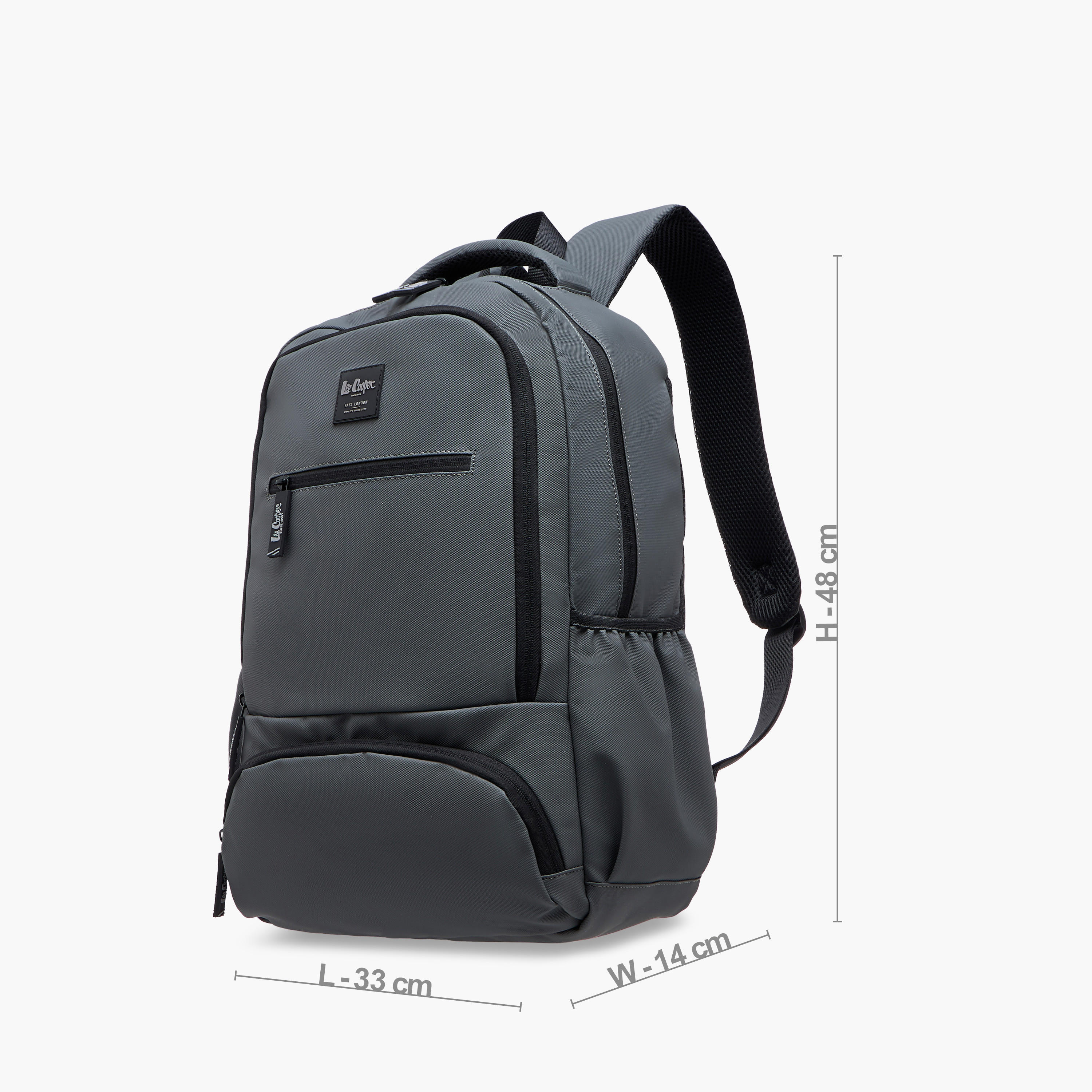 Lee Cooper Solid Backpack with Adjustable Straps and Zip Closure - 33x48x14 cm-school-bagsandbackpacks-backpacks-image-2