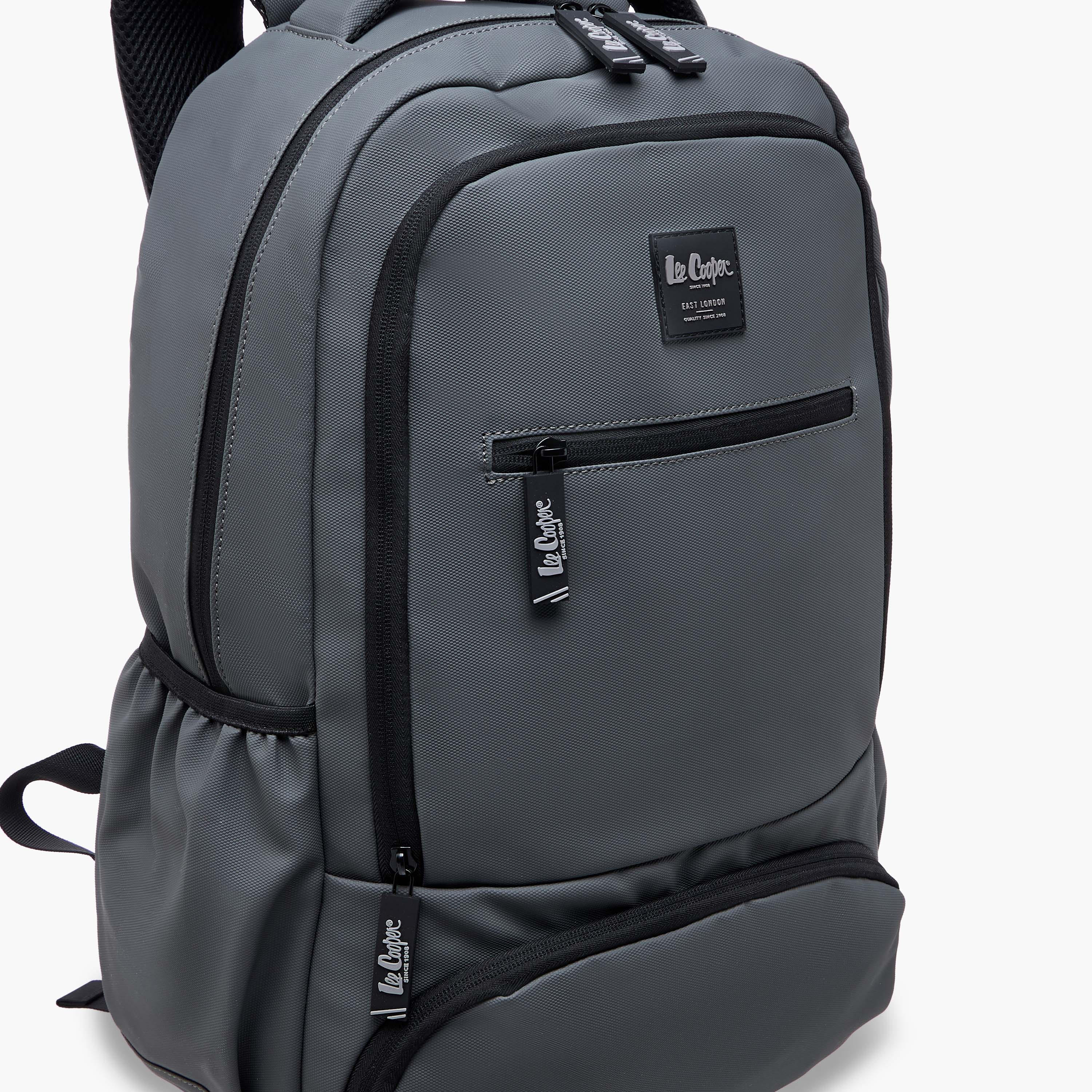 Lee Cooper Solid Backpack with Adjustable Straps and Zip Closure - 33x48x14 cm-school-bagsandbackpacks-backpacks-image-5