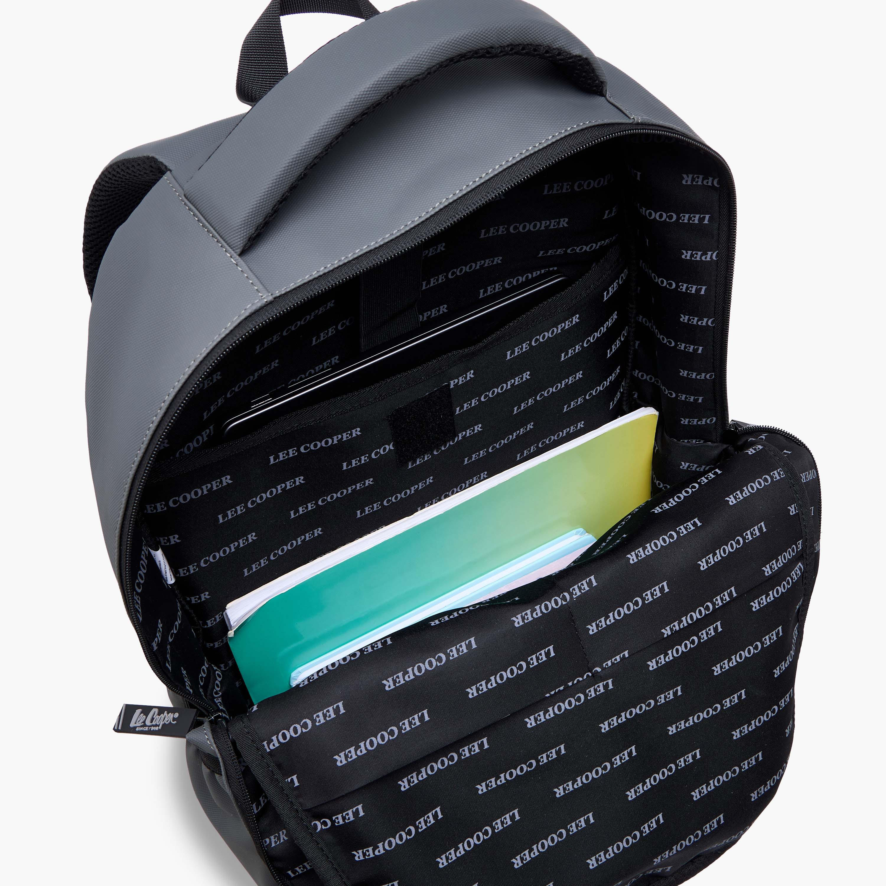 Lee Cooper Solid Backpack with Adjustable Straps and Zip Closure - 33x48x14 cm-school-bagsandbackpacks-backpacks-image-7