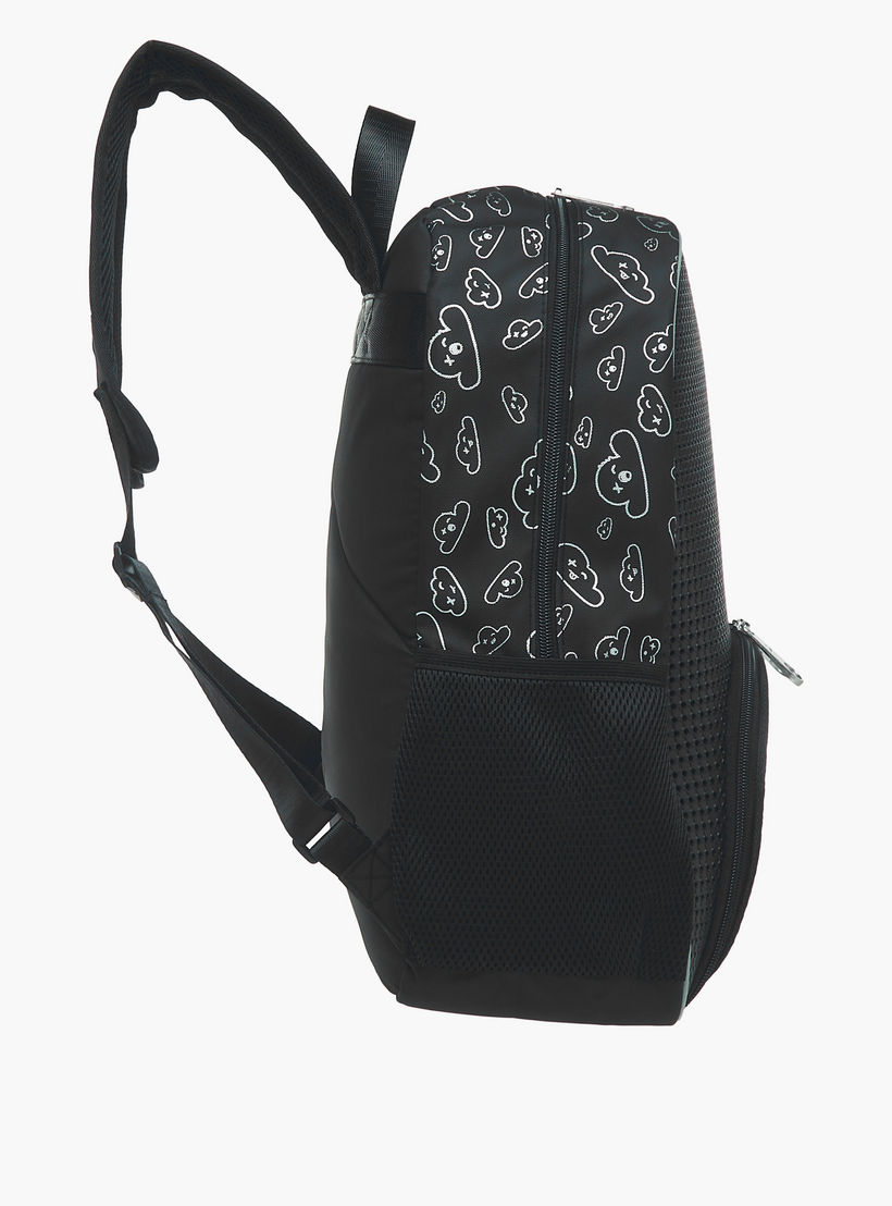 Light & Nine Textured Backpack with Adjustable Shoulder Straps and Zip Closure - 32x15x41 cms-school-bagsandbackpacks-backpacks-image-5