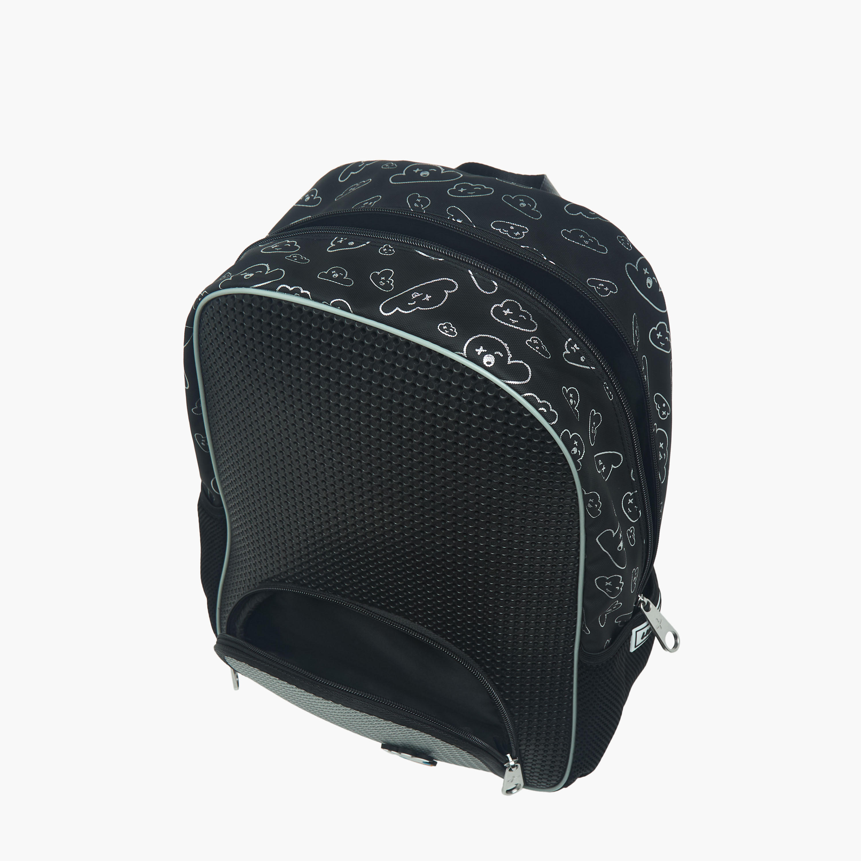 Light & Nine Textured Backpack with Adjustable Shoulder Straps and Zip Closure - 32x15x41 cms-school-bagsandbackpacks-backpacks-image-10