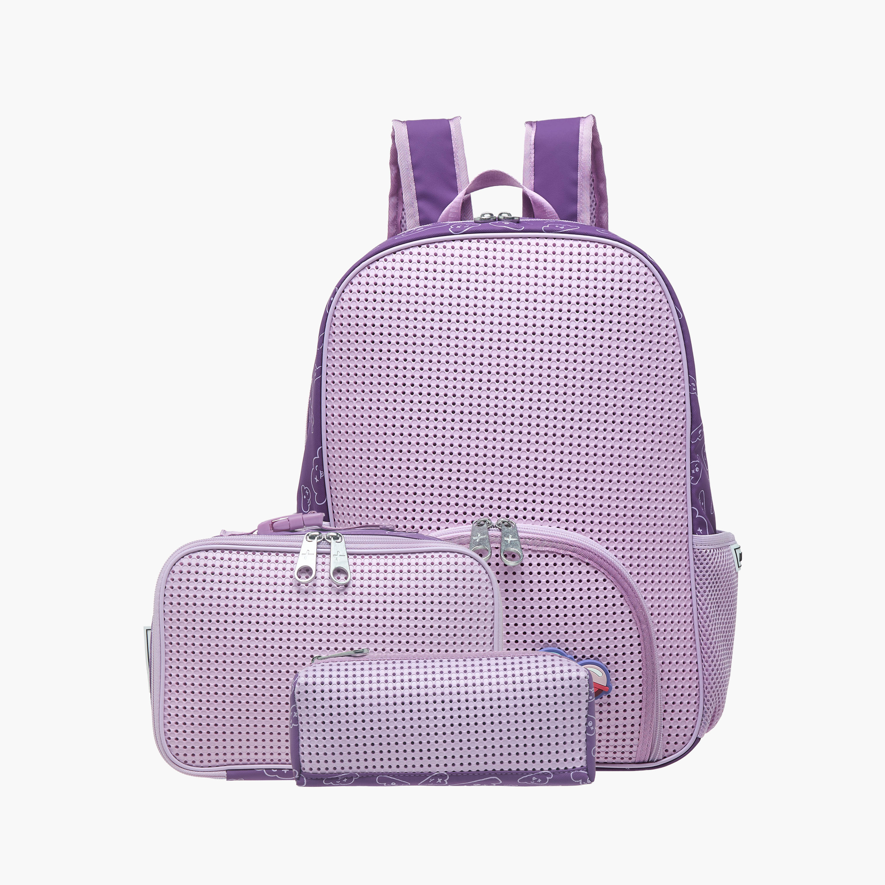 Light & Nine Textured Backpack with Adjustable Shoulder Straps and Zip Closure - 32x15x41 cms-school-bagsandbackpacks-backpacks-image-10