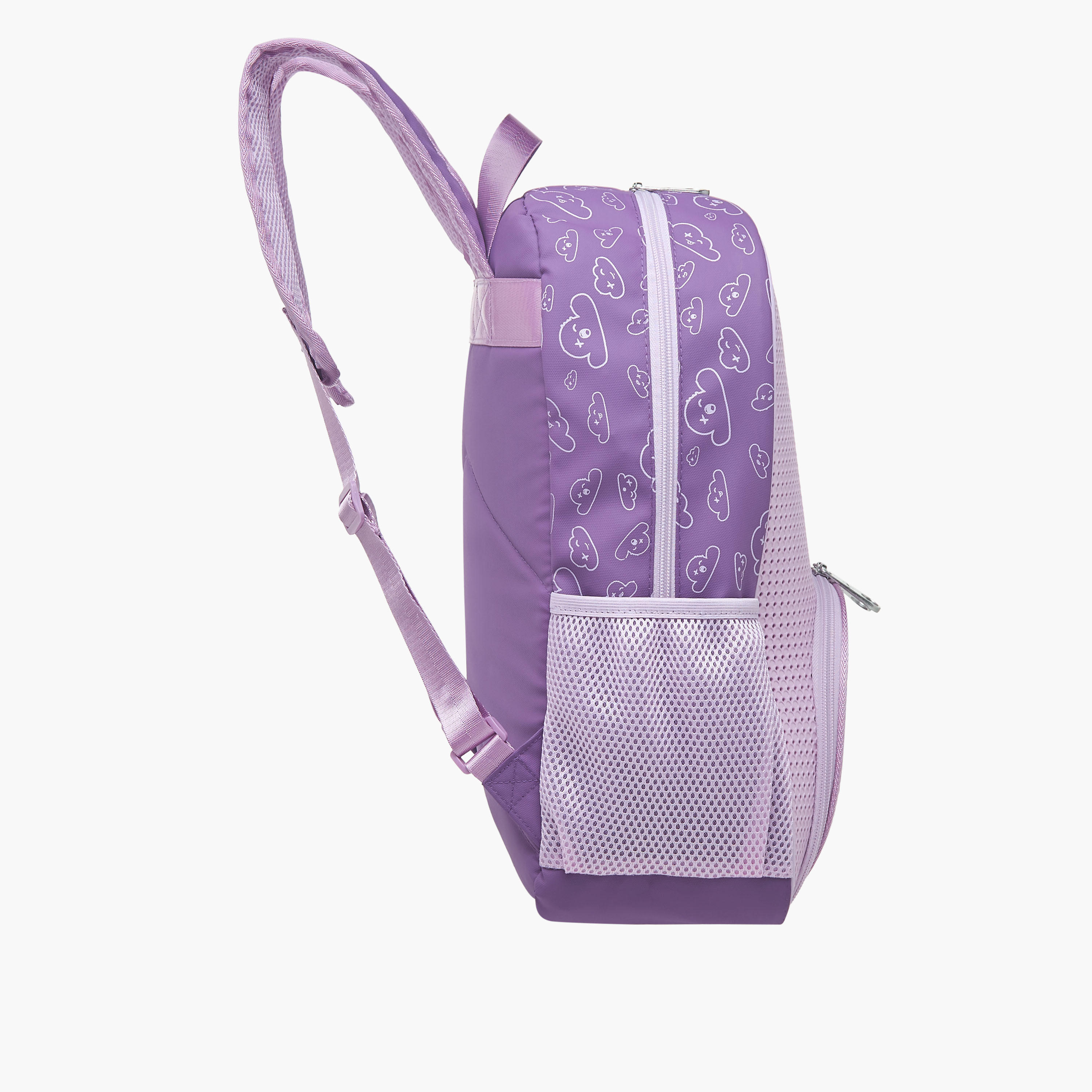 Light & Nine Textured Backpack with Adjustable Shoulder Straps and Zip Closure - 32x15x41 cms-school-bagsandbackpacks-backpacks-image-3