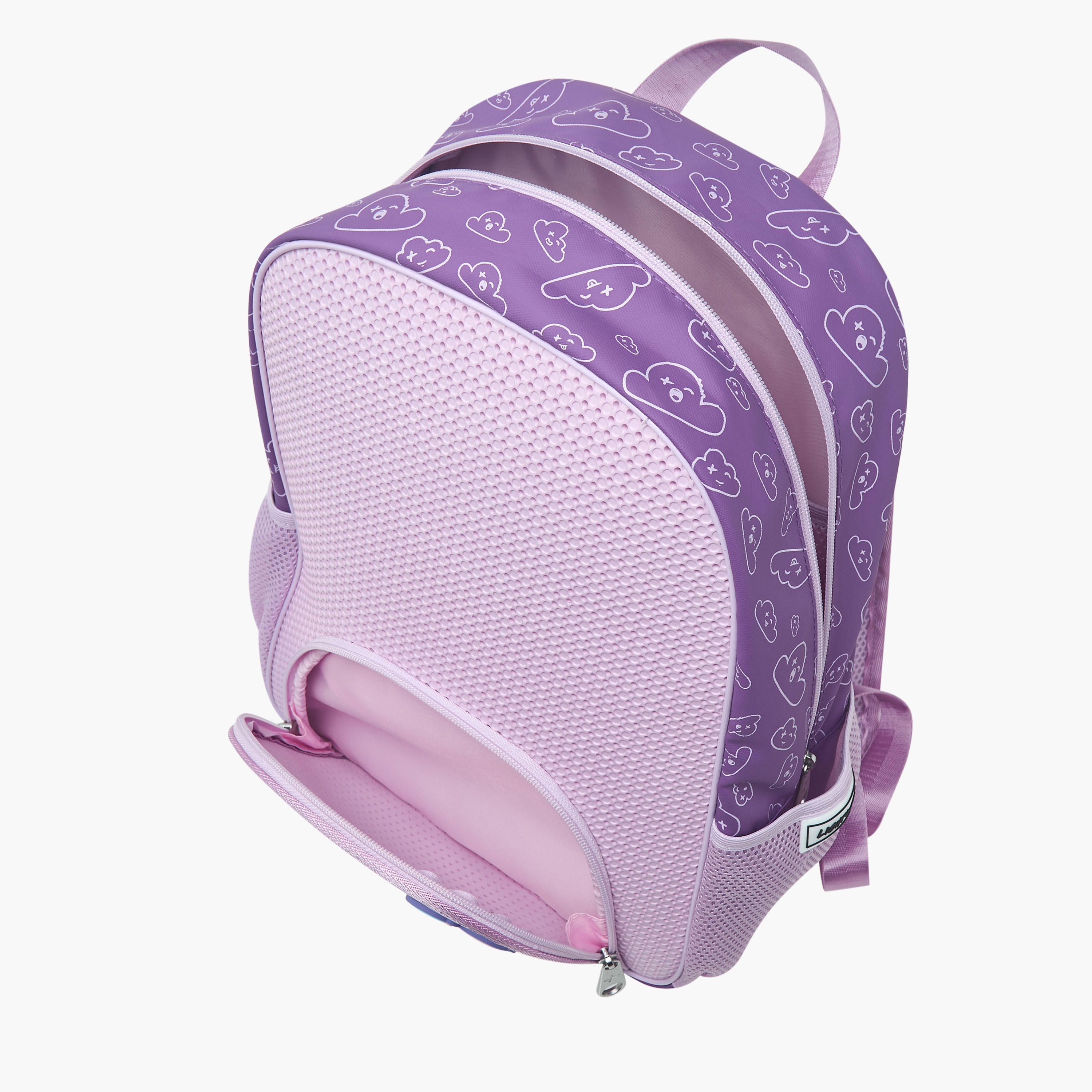 Light & Nine Textured Backpack with Adjustable Shoulder Straps and Zip Closure - 32x15x41 cms-school-bagsandbackpacks-backpacks-image-8
