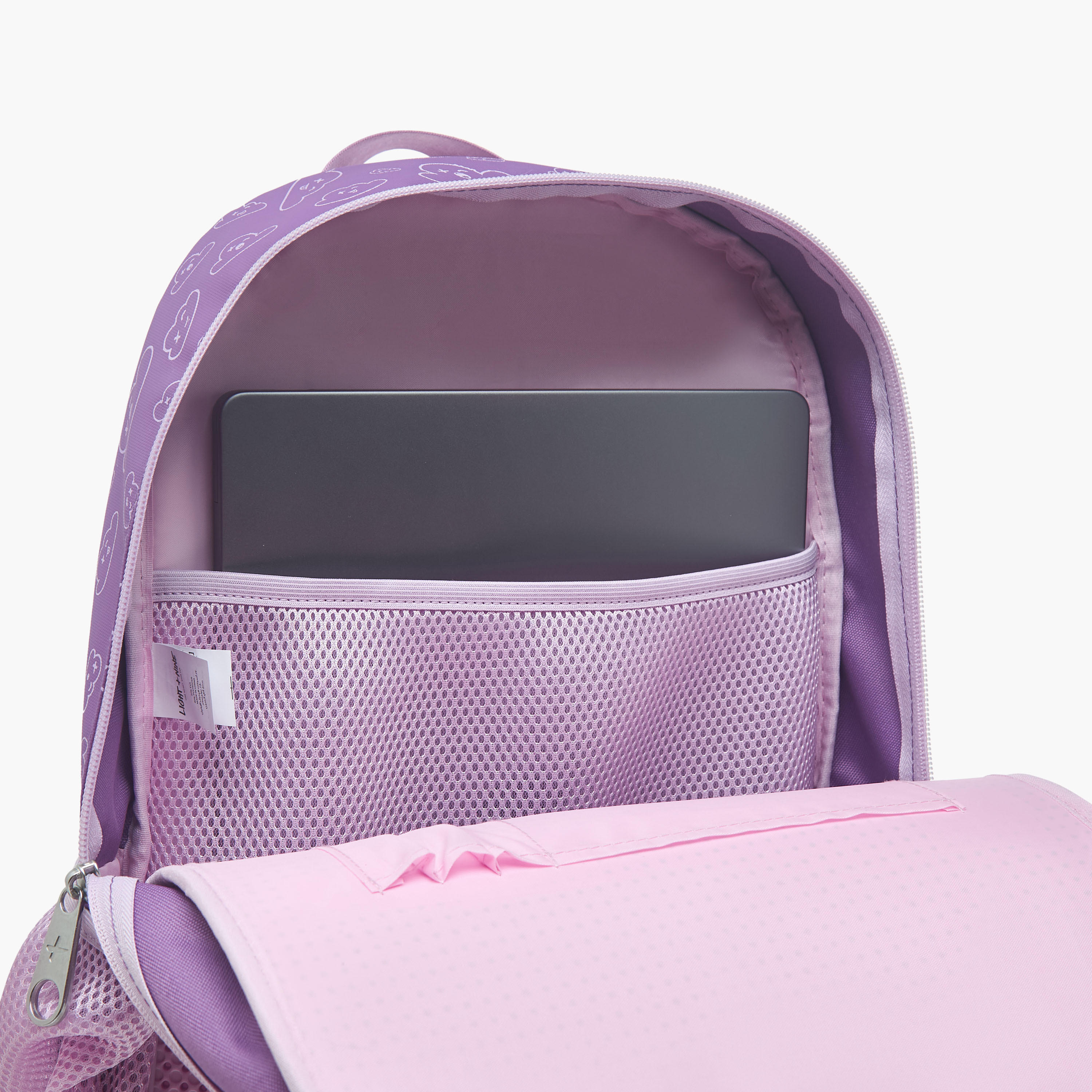 Light & Nine Textured Backpack with Adjustable Shoulder Straps and Zip Closure - 32x15x41 cms-school-bagsandbackpacks-backpacks-image-9