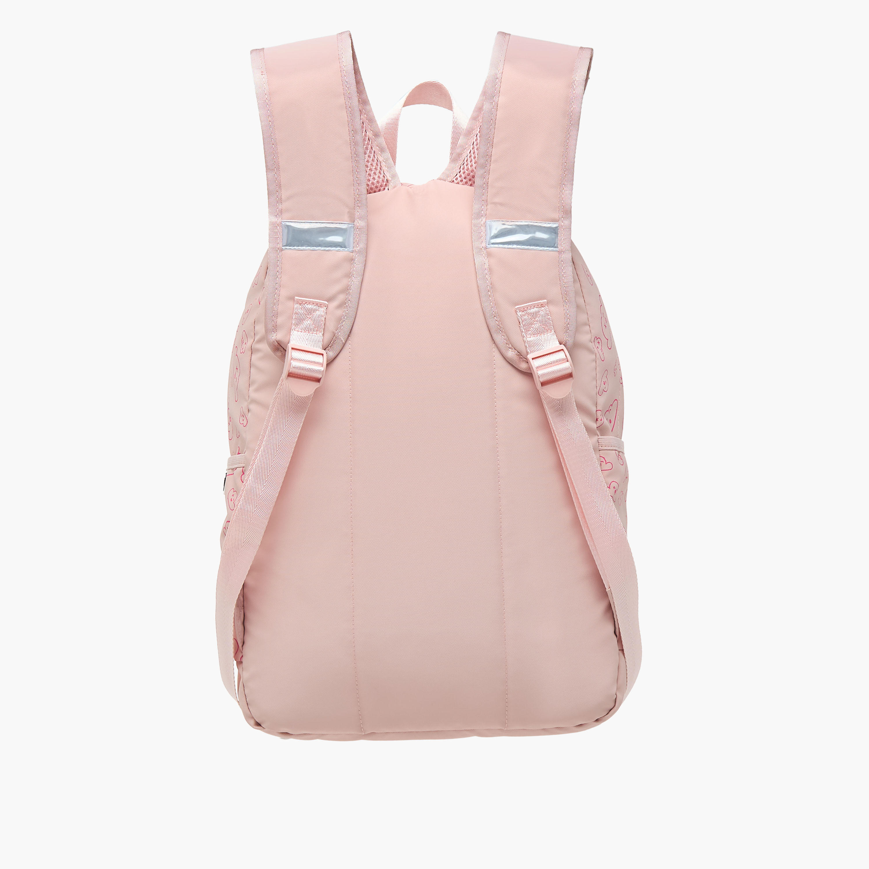 Light & Nine Jibbitz Detail Backpack with Adjustable Straps and Zip Closure - 44x31x14 cms-school-bagsandbackpacks-backpacks-image-4