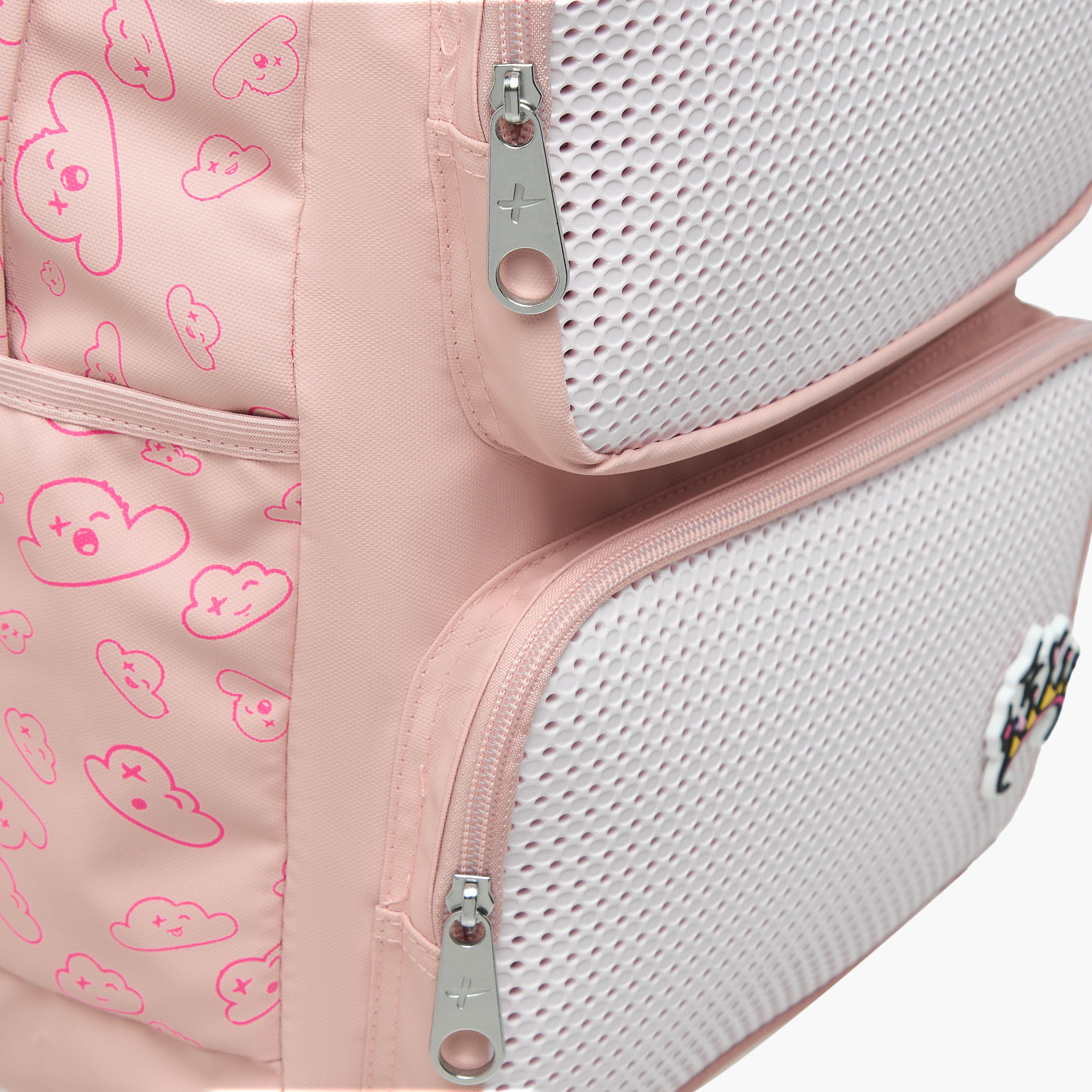 Light & Nine Jibbitz Detail Backpack with Adjustable Straps and Zip Closure - 44x31x14 cms-school-bagsandbackpacks-backpacks-image-5