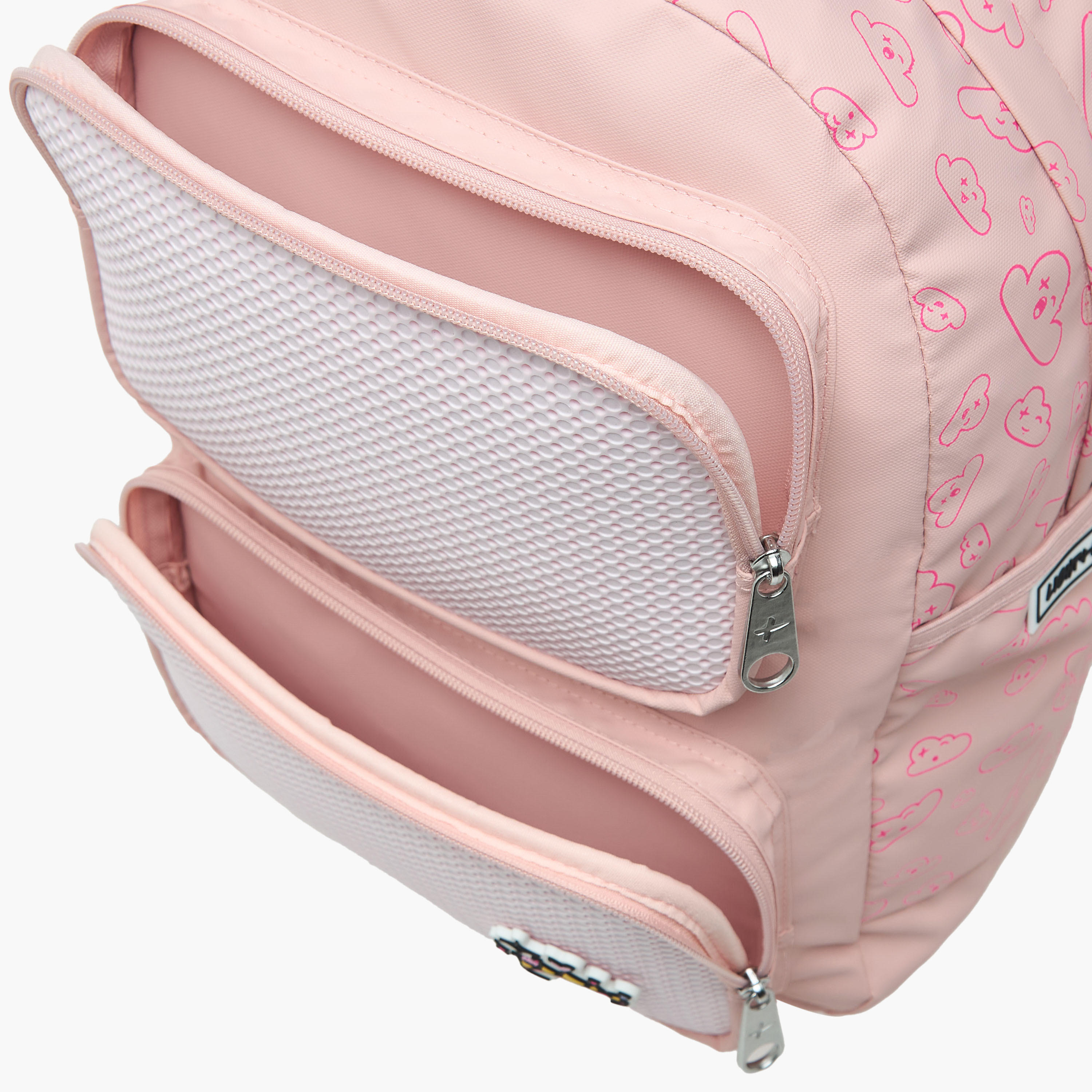 Light & Nine Jibbitz Detail Backpack with Adjustable Straps and Zip Closure - 44x31x14 cms-school-bagsandbackpacks-backpacks-image-7