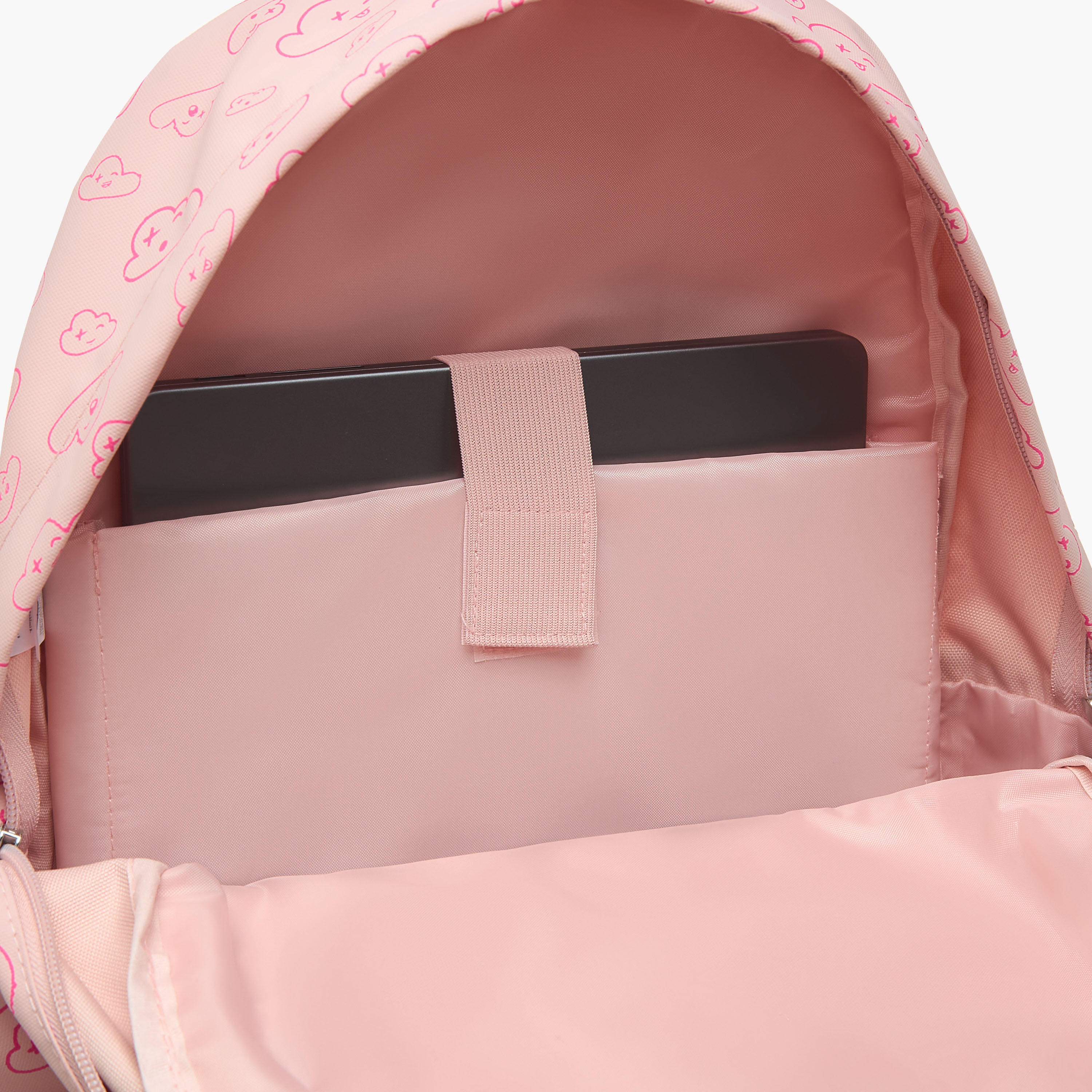 Light & Nine Jibbitz Detail Backpack with Adjustable Straps and Zip Closure - 44x31x14 cms-school-bagsandbackpacks-backpacks-image-8
