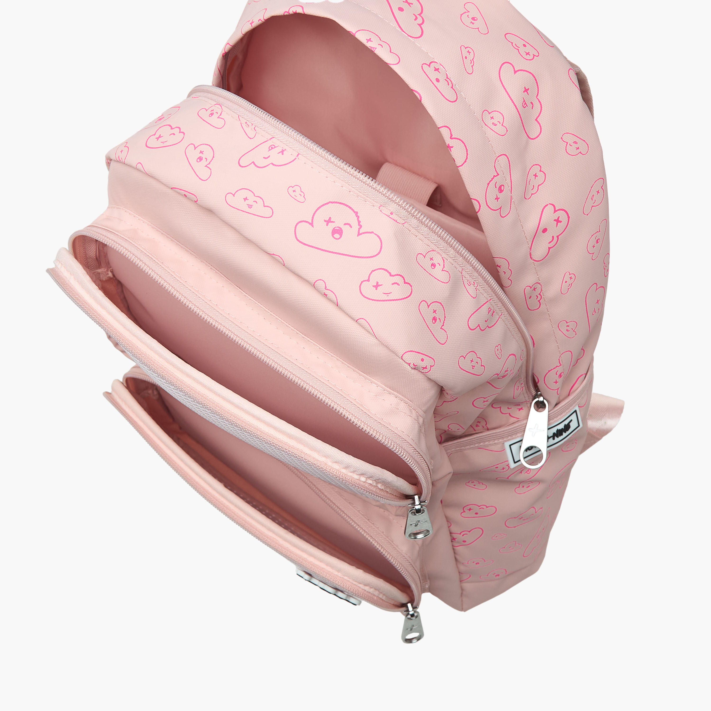 Light & Nine Jibbitz Detail Backpack with Adjustable Straps and Zip Closure - 44x31x14 cms-school-bagsandbackpacks-backpacks-image-9