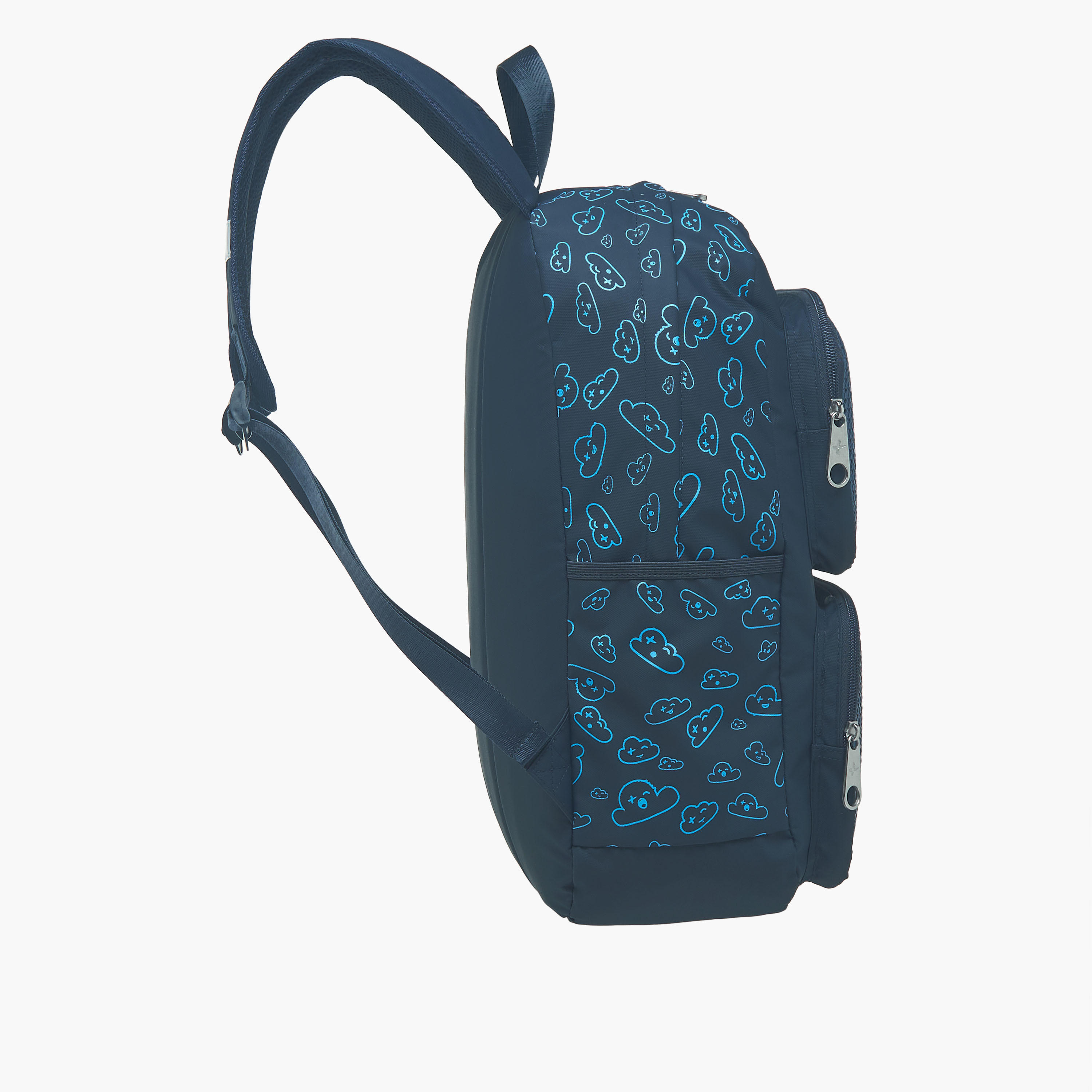 Light & Nine Textured Backpack with Adjustable Shoulder Straps and Zip Closure - 44x31x14 cms-school-bagsandbackpacks-backpacks-image-5
