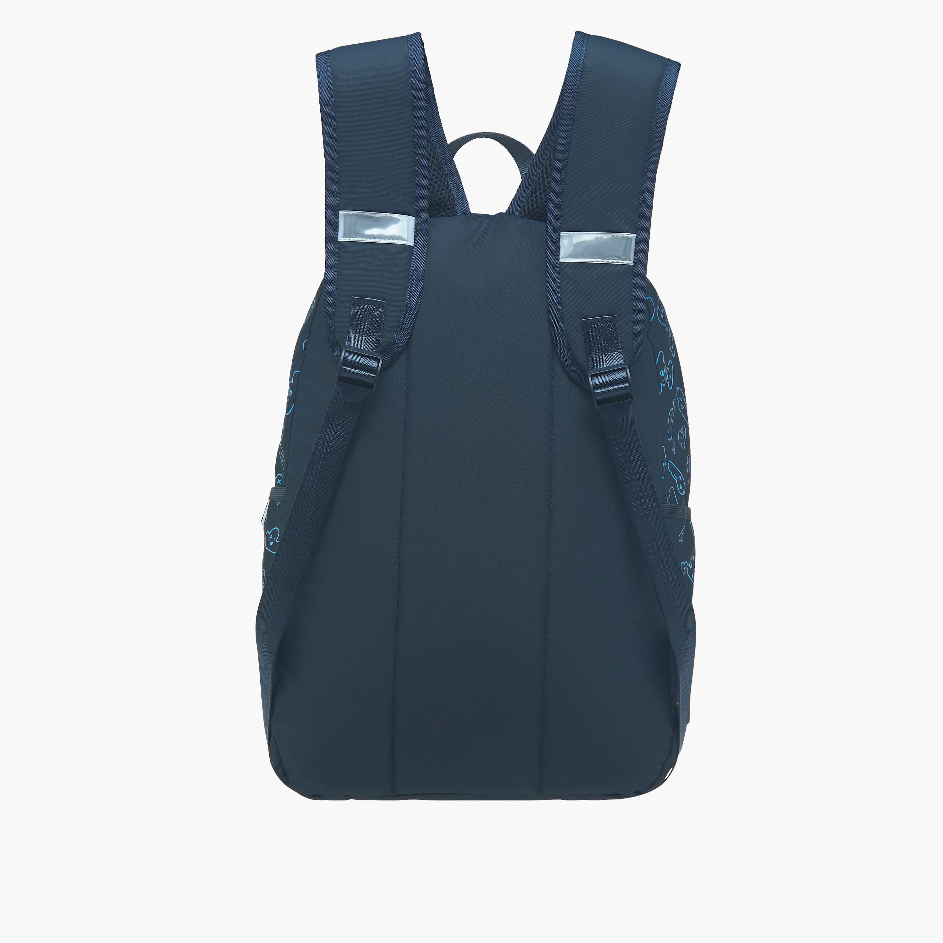 Light & Nine Textured Backpack with Adjustable Shoulder Straps and Zip Closure - 44x31x14 cms-school-bagsandbackpacks-backpacks-image-6