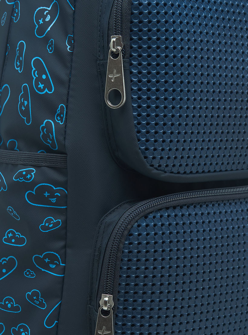 Light & Nine Textured Backpack with Adjustable Shoulder Straps and Zip Closure - 44x31x14 cms-school-bagsandbackpacks-backpacks-image-7