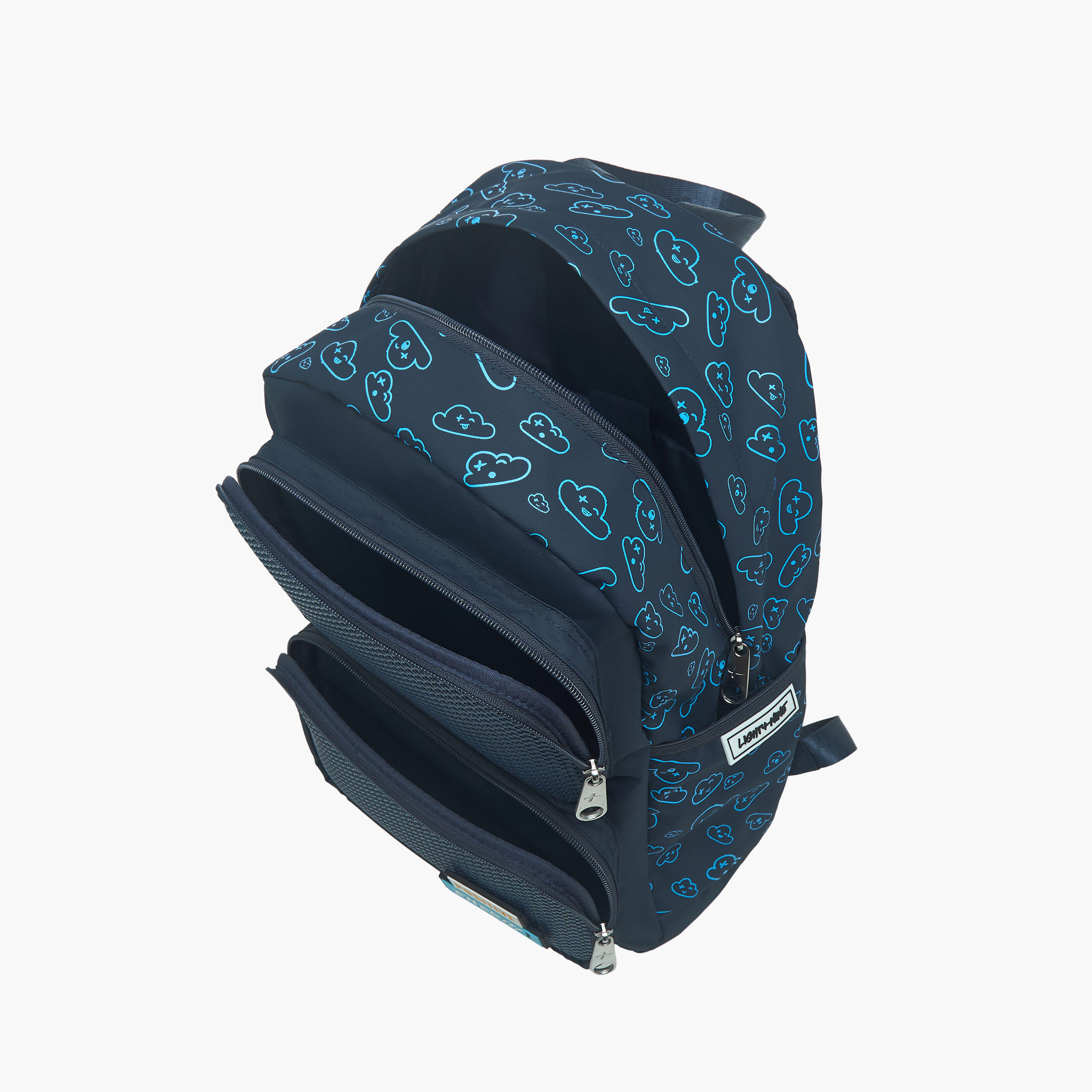 Light & Nine Textured Backpack with Adjustable Shoulder Straps and Zip Closure - 44x31x14 cms-school-bagsandbackpacks-backpacks-image-10