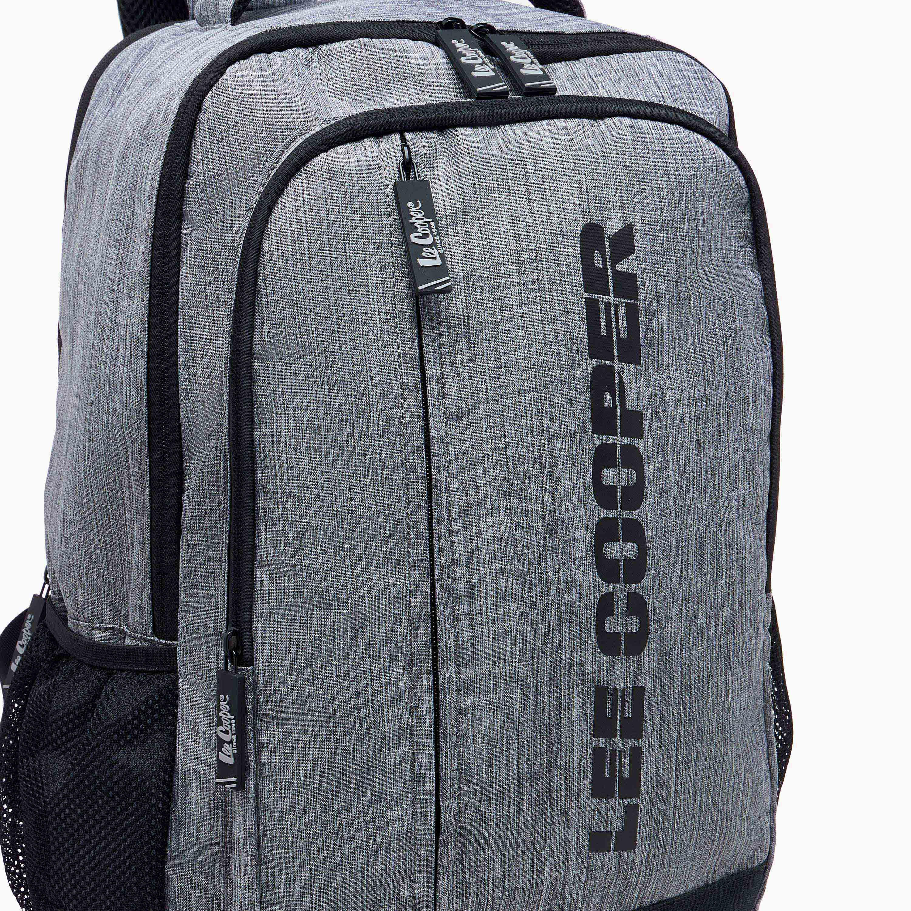Lee Cooper Logo Print Backpack with Adjustable Shoulder Straps - 16x46x31 cm-school-bagsandbackpacks-backpacks-image-7