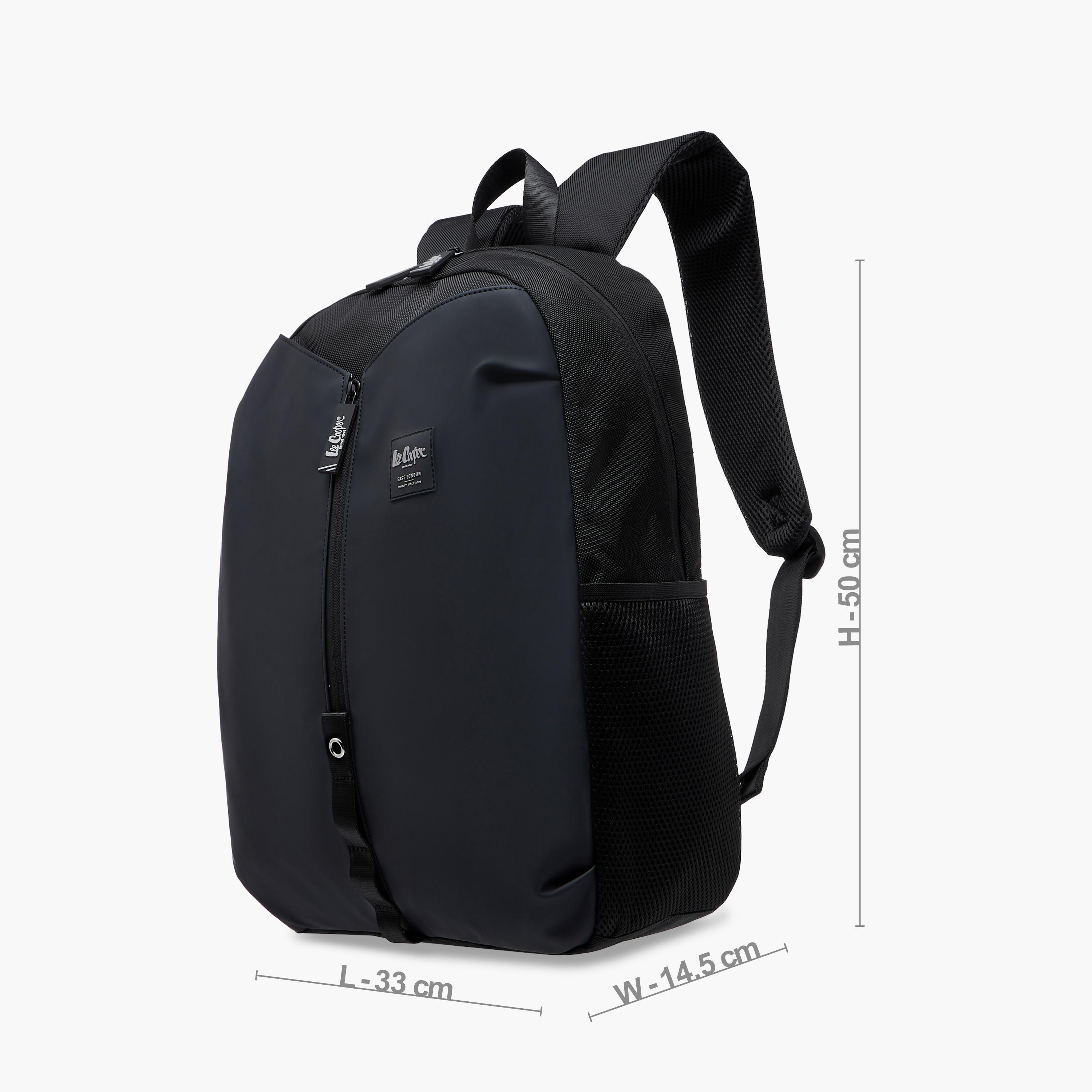 شنطة ظهر بأحزمة كتف قابلة للتعديل وتفاصيل الشعار من لي كوبر - 15x50x33 سم-school-bagsandbackpacks-backpacks-image-4