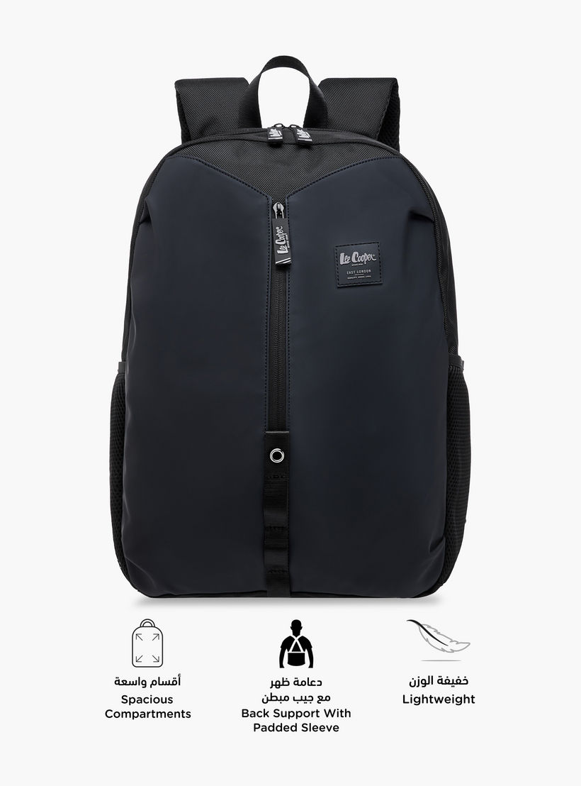 شنطة ظهر بأحزمة كتف قابلة للتعديل وتفاصيل الشعار من لي كوبر - 15x50x33 سم-school-bagsandbackpacks-backpacks-image-6