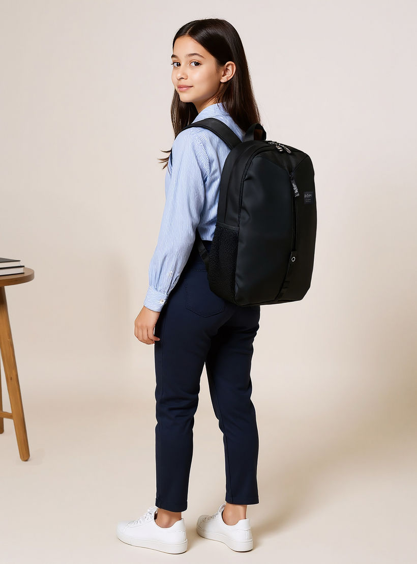 شنطة ظهر بأحزمة كتف قابلة للتعديل وتفاصيل الشعار من لي كوبر - 15x50x33 سم-school-bagsandbackpacks-backpacks-image-2