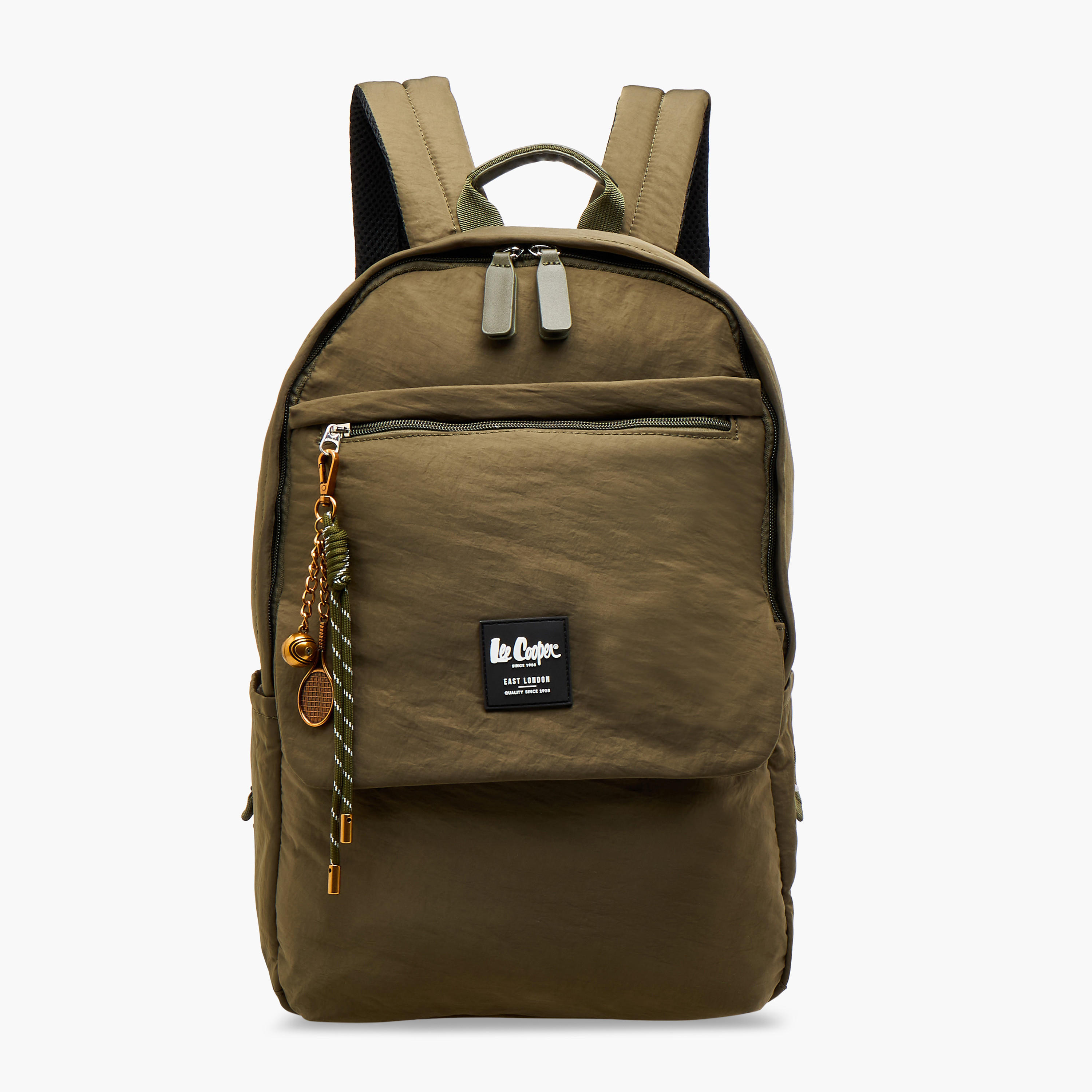 Lee Cooper Logo Applique Backpack with Adjustable Strap - 32x13x45 cm-men-bags-image-1