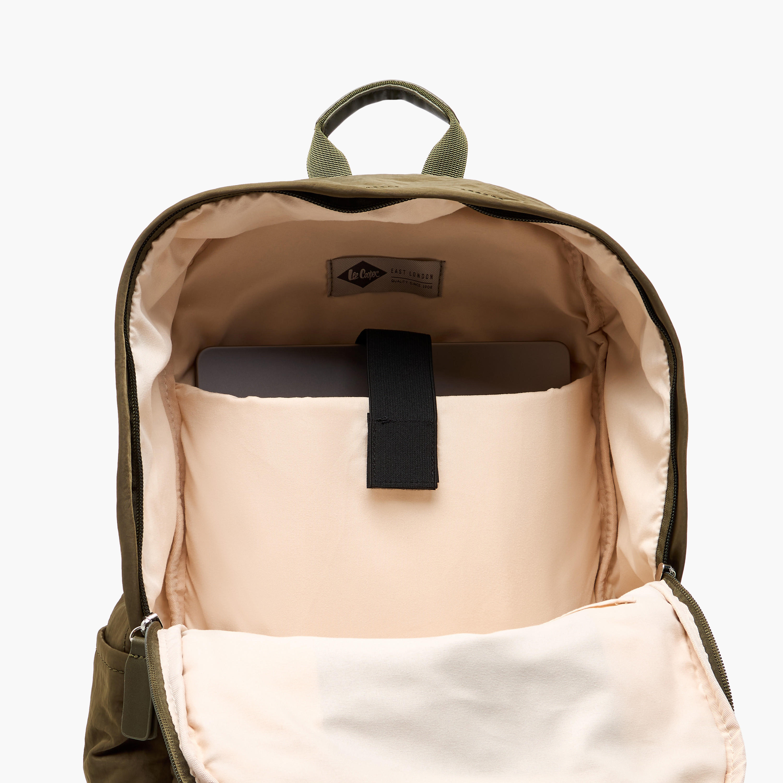 Lee Cooper Logo Applique Backpack with Adjustable Strap - 32x13x45 cm-men-bags-image-10