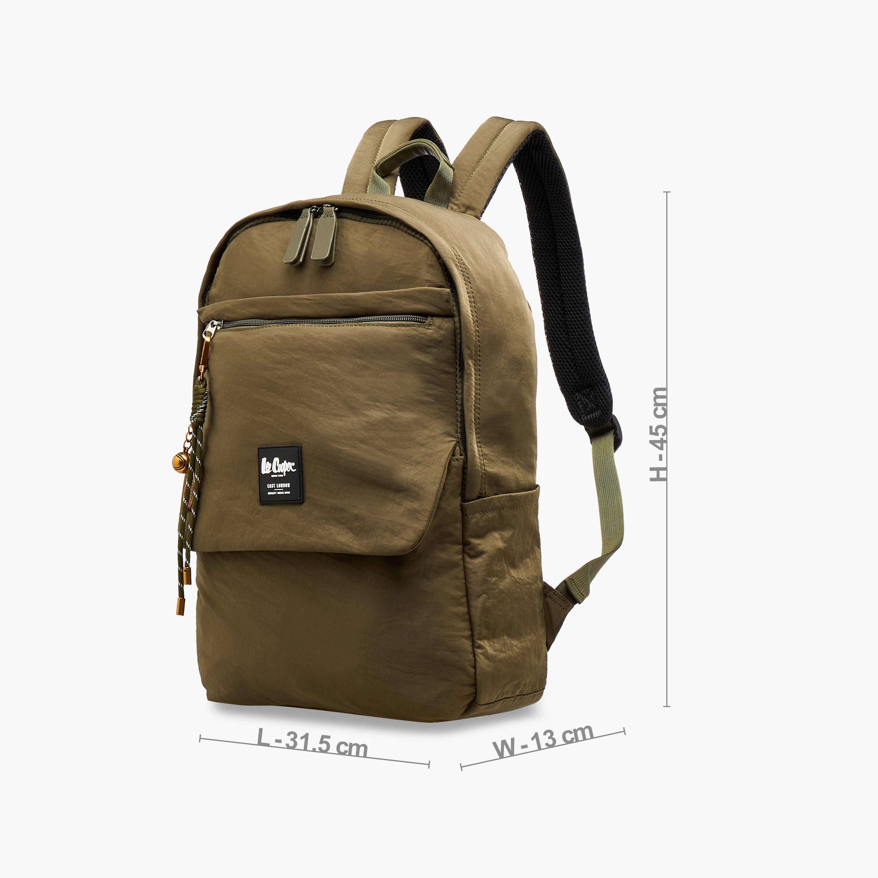 شنطة ظهر بحزام قابل للتعديل وزخارف الشعار من لي كوبر - 32x13x45 سم-men-bags-image-2
