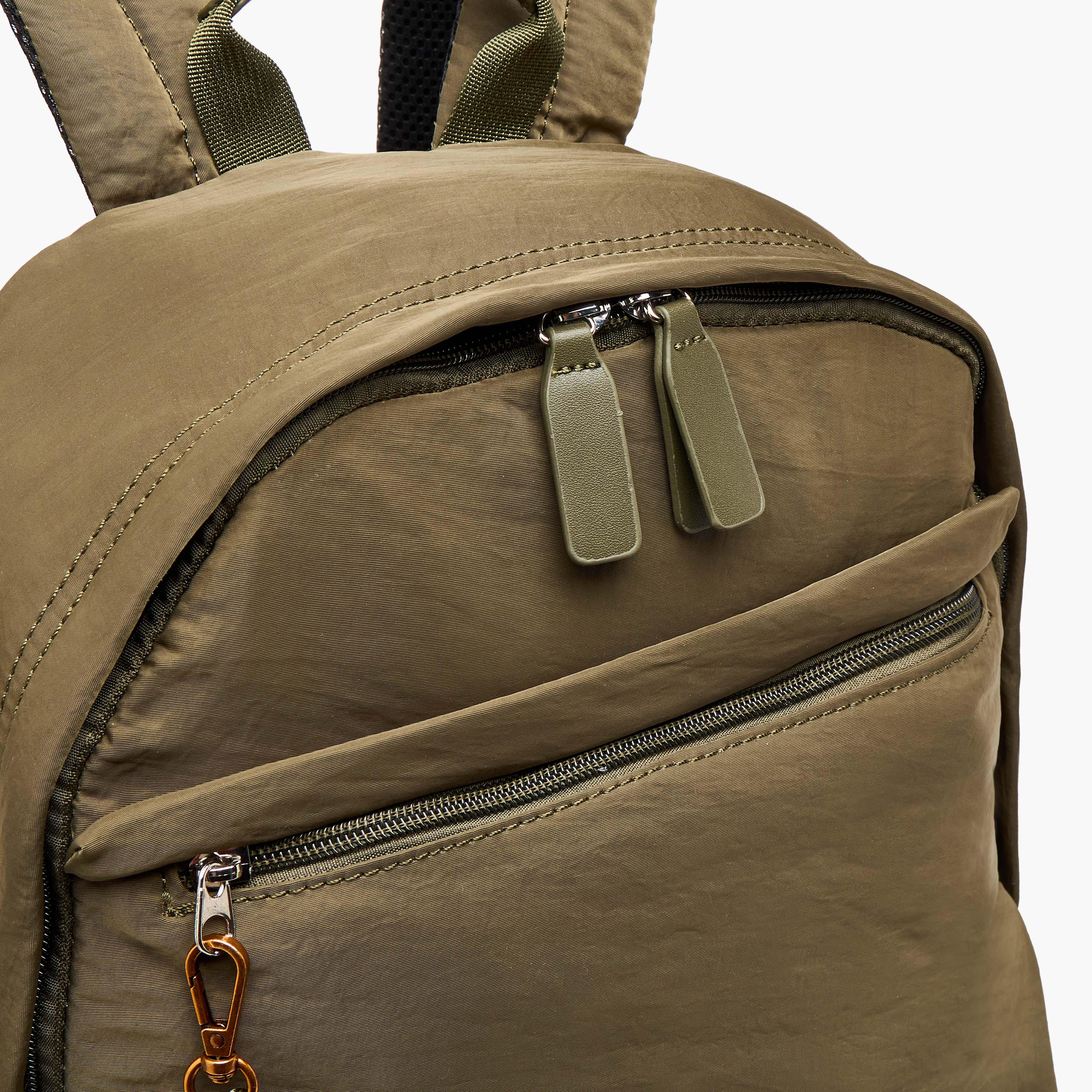 Lee Cooper Logo Applique Backpack with Adjustable Strap - 32x13x45 cm-men-bags-image-8