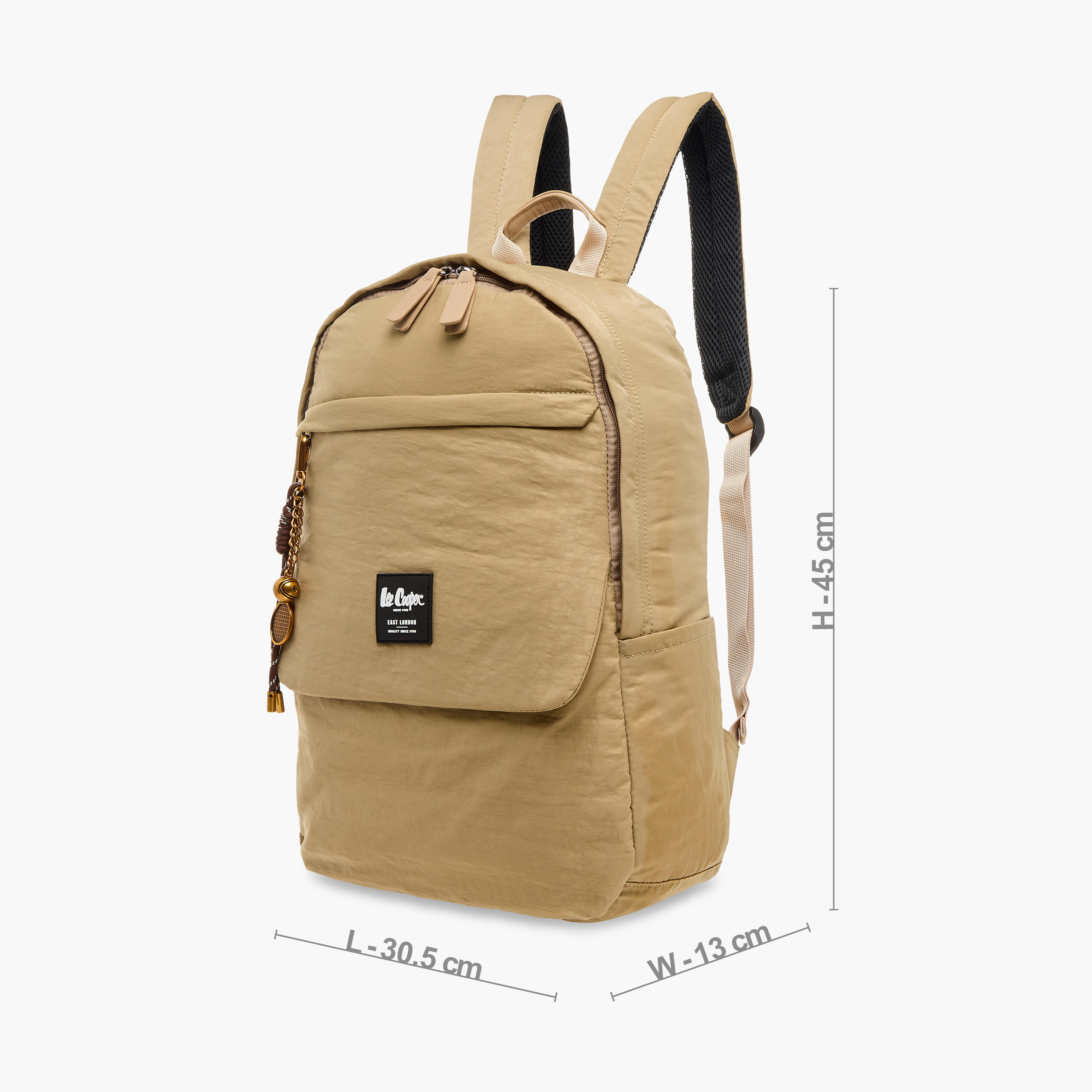 Lee Cooper Logo Applique Backpack with Adjustable Strap - 32x13x45 cm-men-bags-image-2
