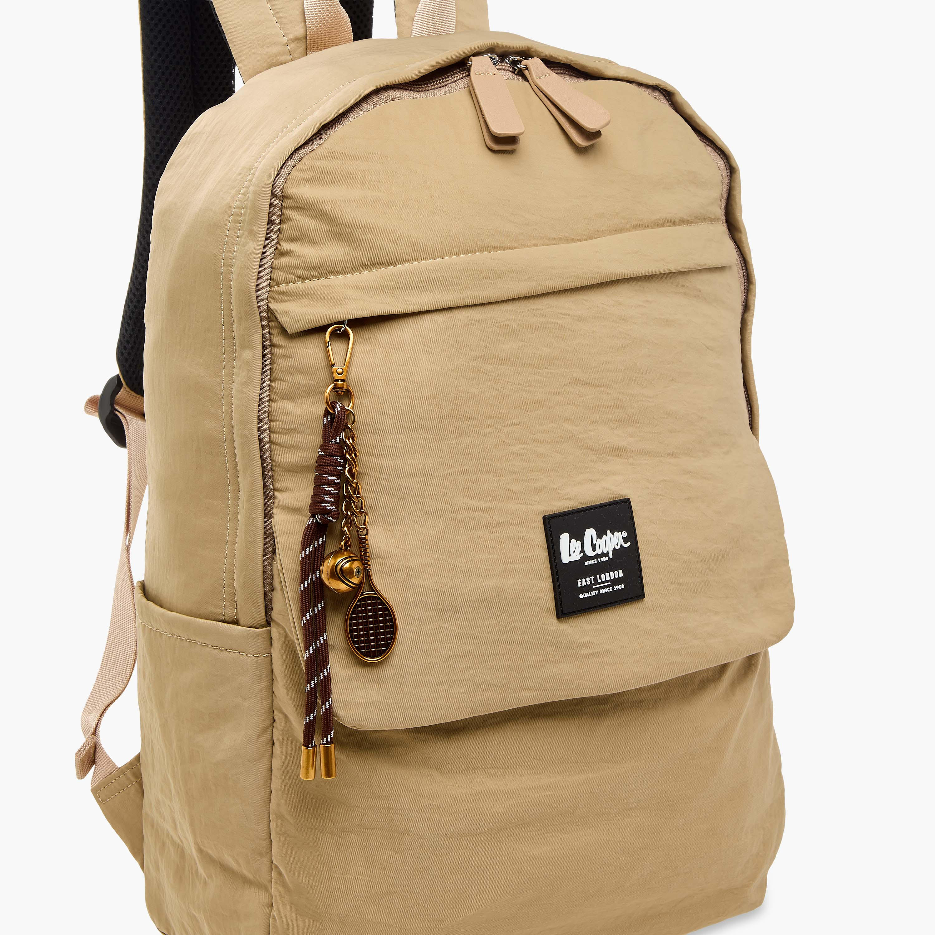 Lee Cooper Logo Applique Backpack with Adjustable Strap - 32x13x45 cm-men-bags-image-7