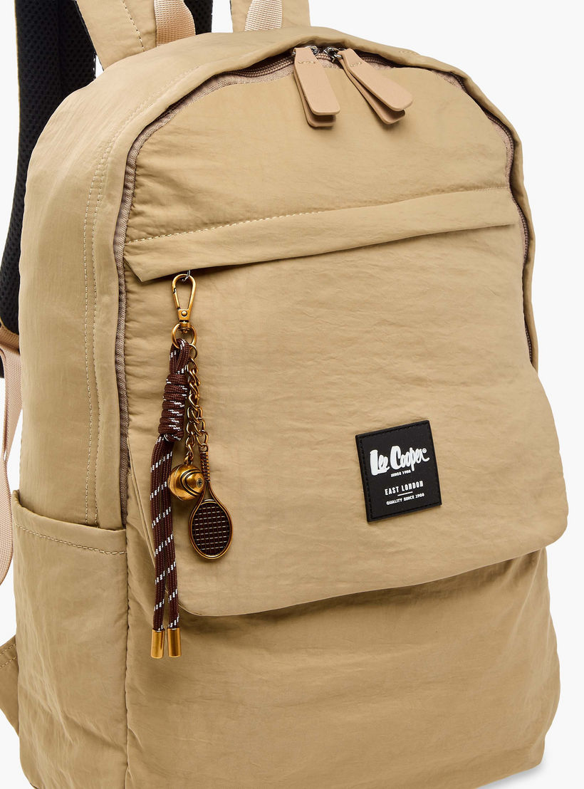 Lee Cooper Logo Applique Backpack with Adjustable Strap - 32x13x45 cm-men-bags-image-7