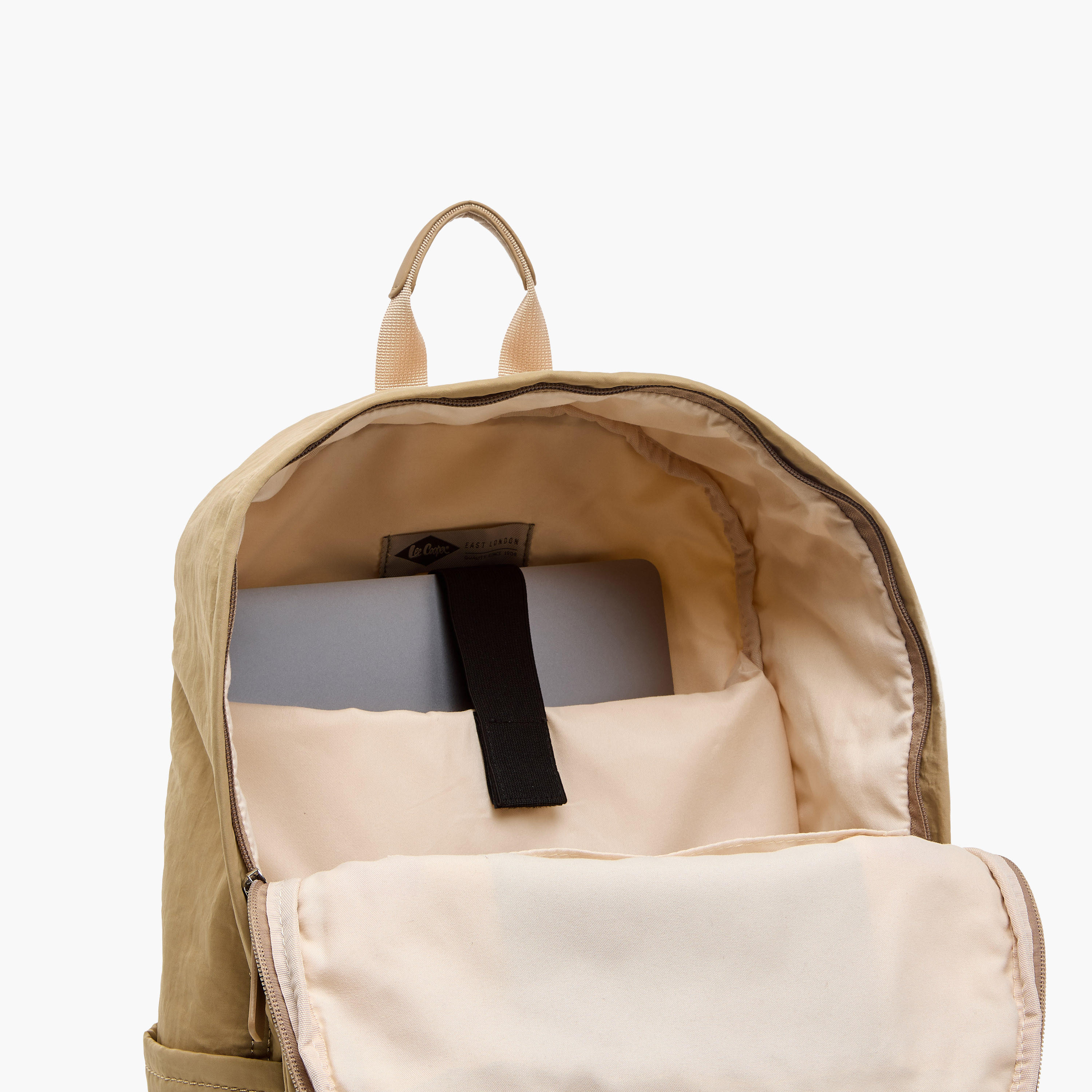 Lee Cooper Logo Applique Backpack with Adjustable Strap - 32x13x45 cm-men-bags-image-9