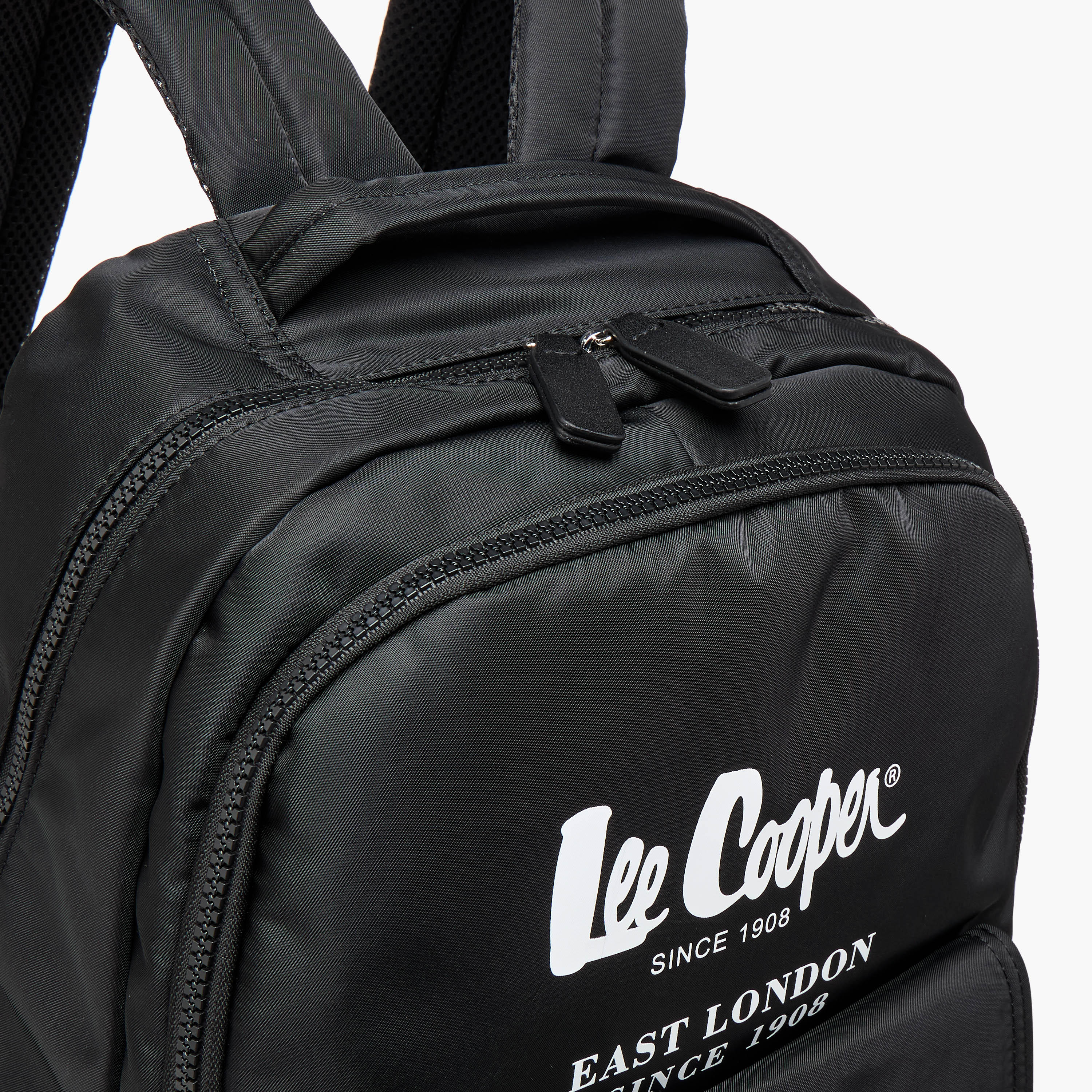 شنطة ظهر بسحاب إغلاق وطبعات الشعار مع شنطة صغيرة من لي كوبر - 45x14x30 سم-men-bags-image-7