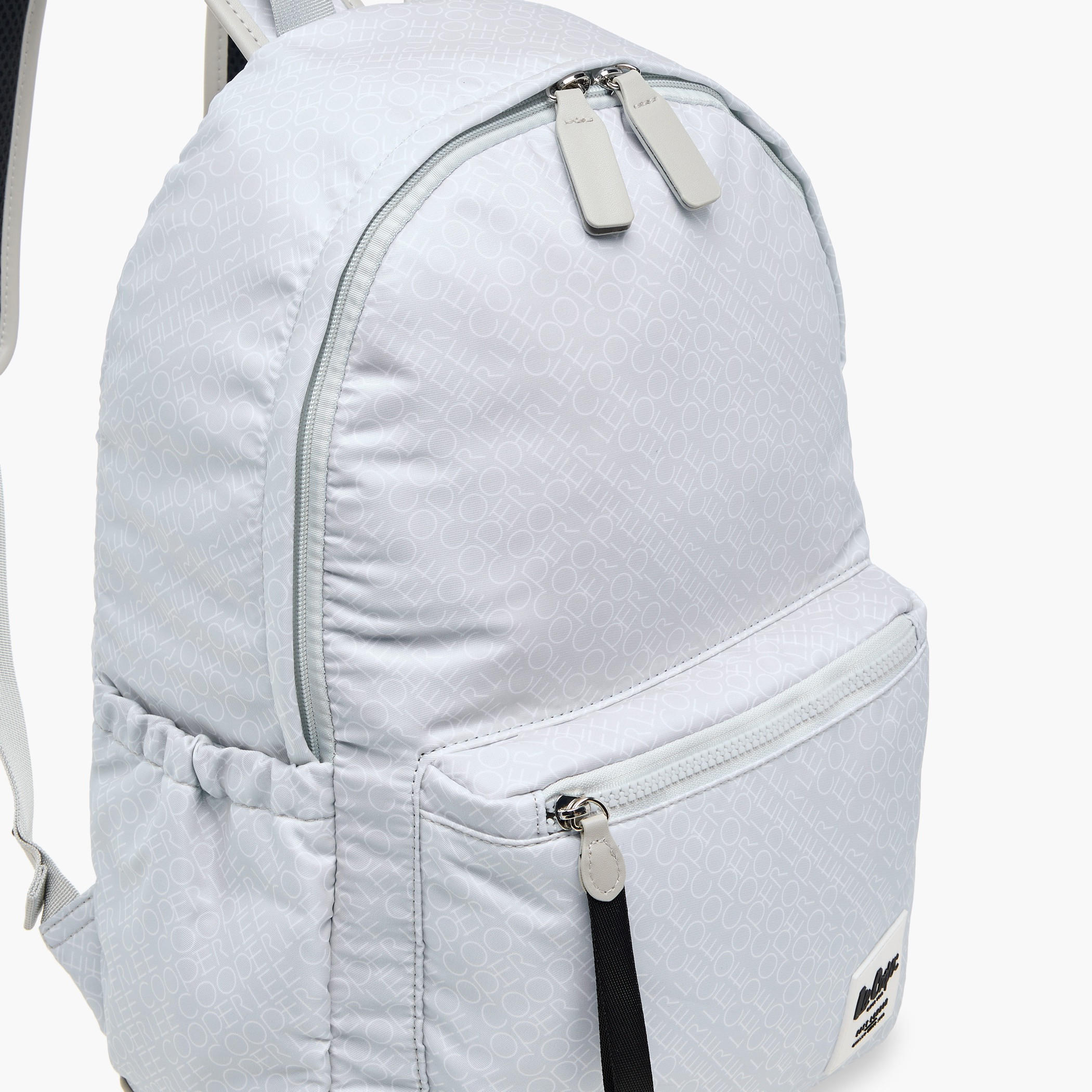 Lee Cooper Monogram Print Backpack with Adjustable Straps and Zip Closure - 14x33x42 cm-men-bags-image-7