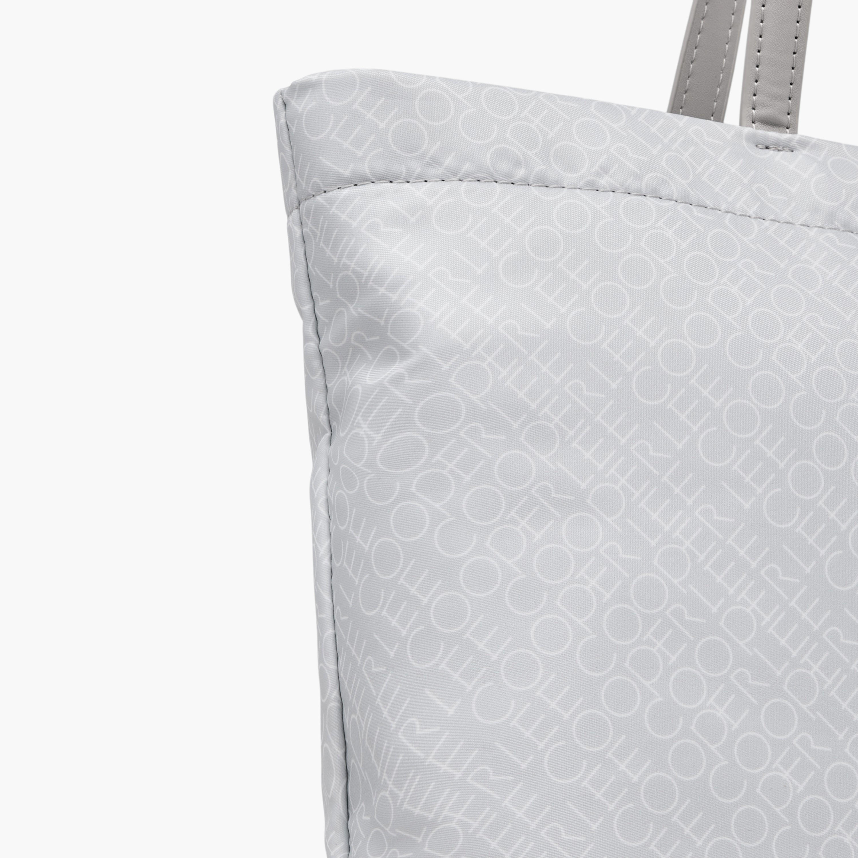 Lee Cooper Monogram Print Tote Bag with Double Handle and Zip Closure-women-bagsandwallets-handbags-image-7