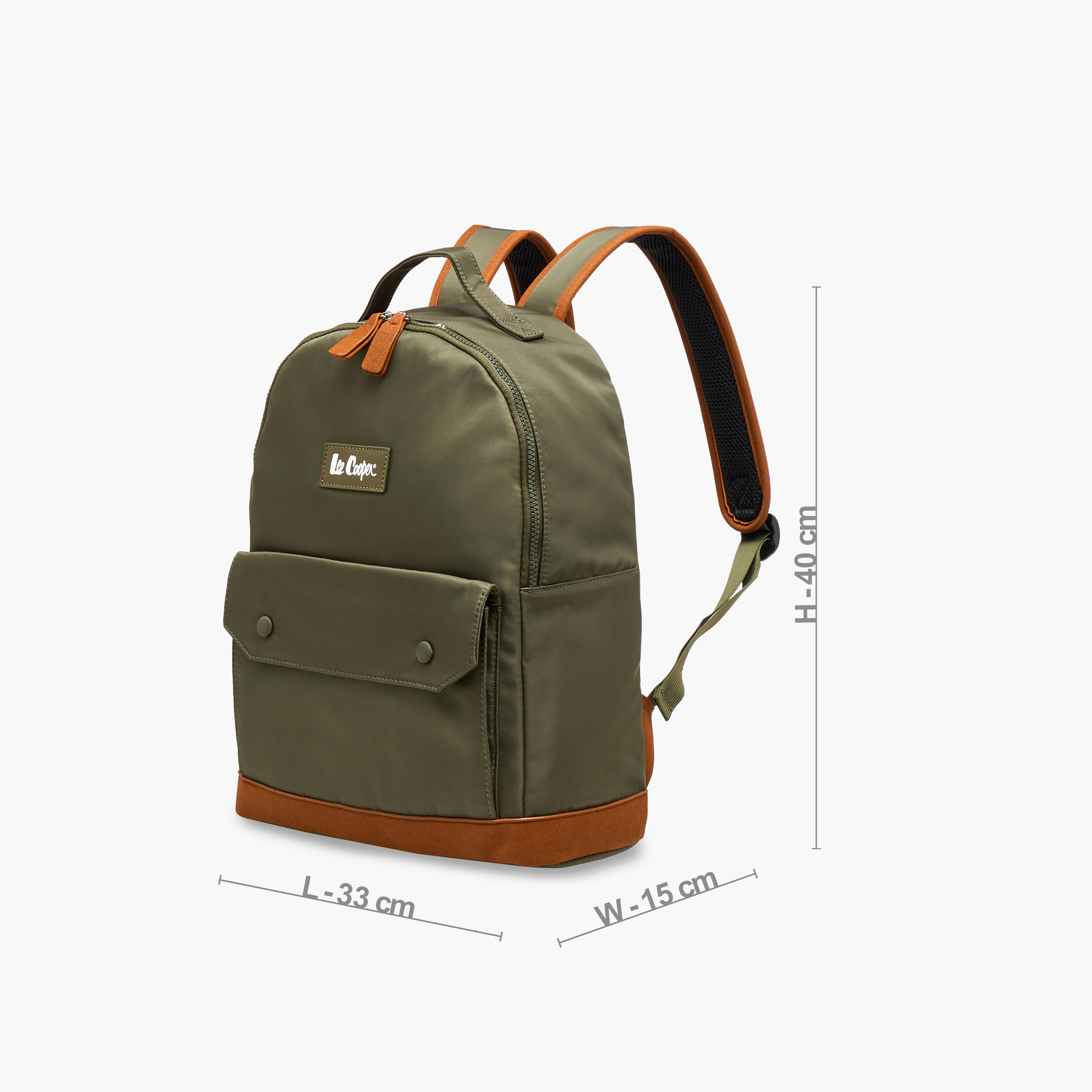 شنطة ظهر بقوالب ملوّنة وسحّاب إغلاق وحمّالات قابلة للتعديل من كابا - 40x15x33 سم-men-bags-image-2