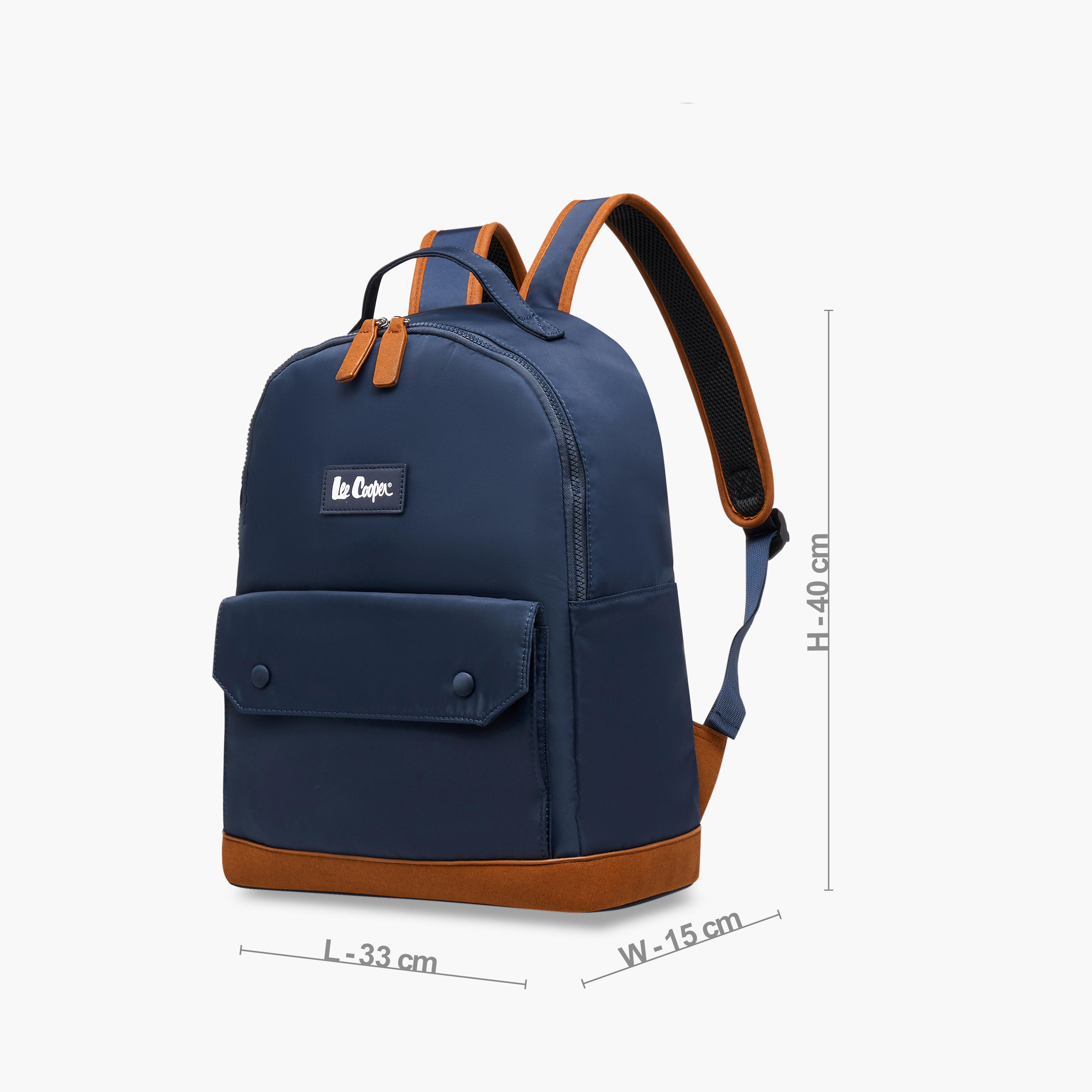 شنطة ظهر بقوالب ملوّنة وسحّاب إغلاق وحمّالات قابلة للتعديل من كابا - 40x15x33 سم-men-bags-image-2