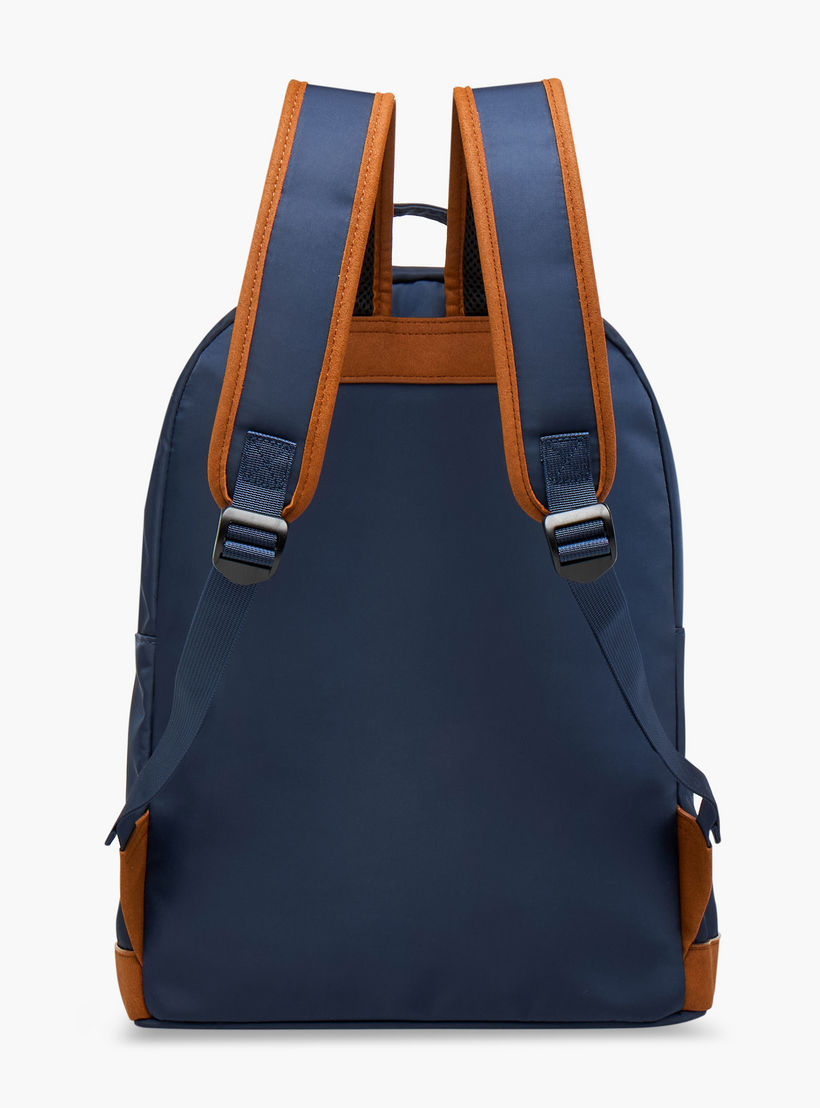 Lee Cooper Colourblock Backpack with Zip Closure and Adjustable Strap - 40x15x33 cm-men-bags-image-5
