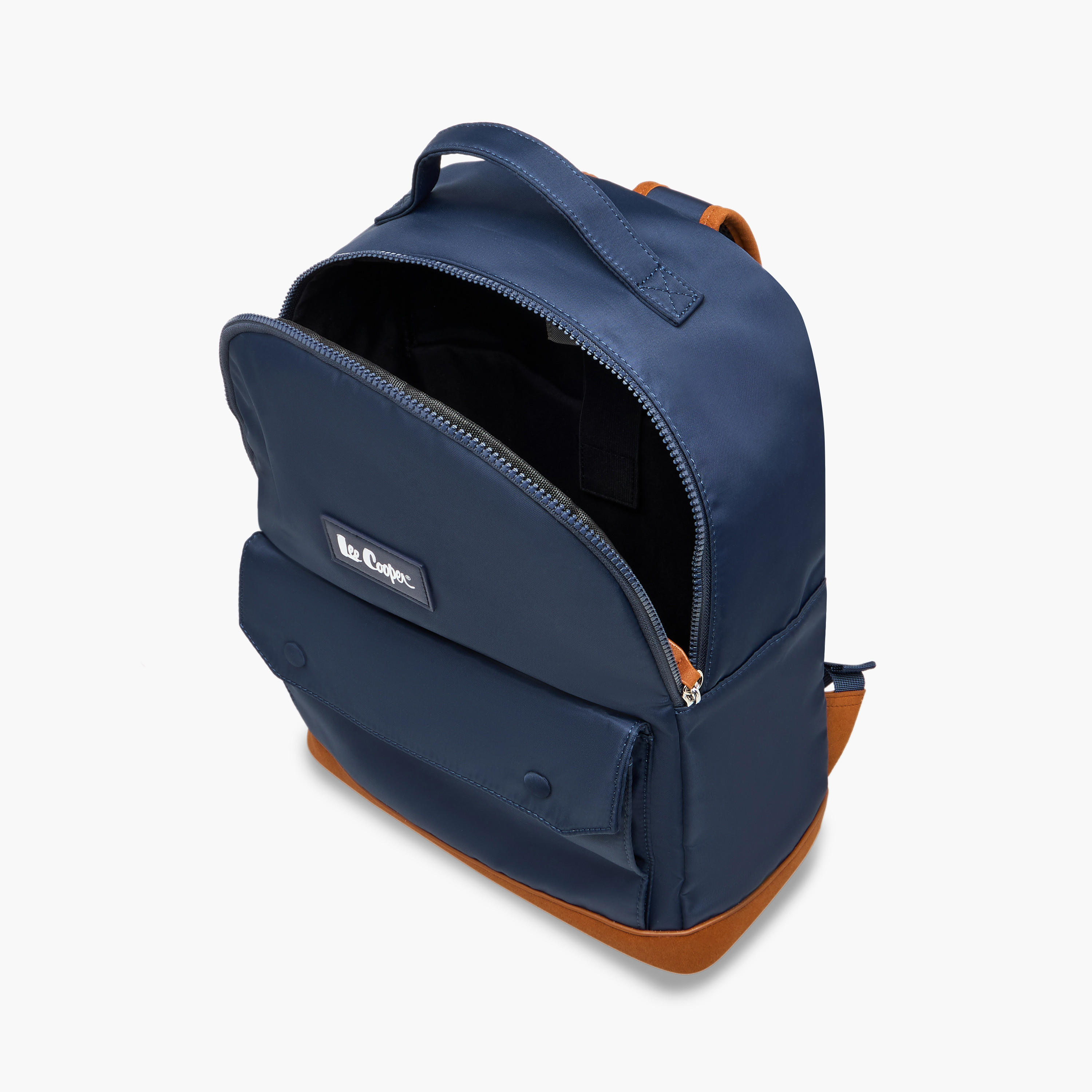 Lee Cooper Colourblock Backpack with Zip Closure and Adjustable Strap - 40x15x33 cm-men-bags-image-8