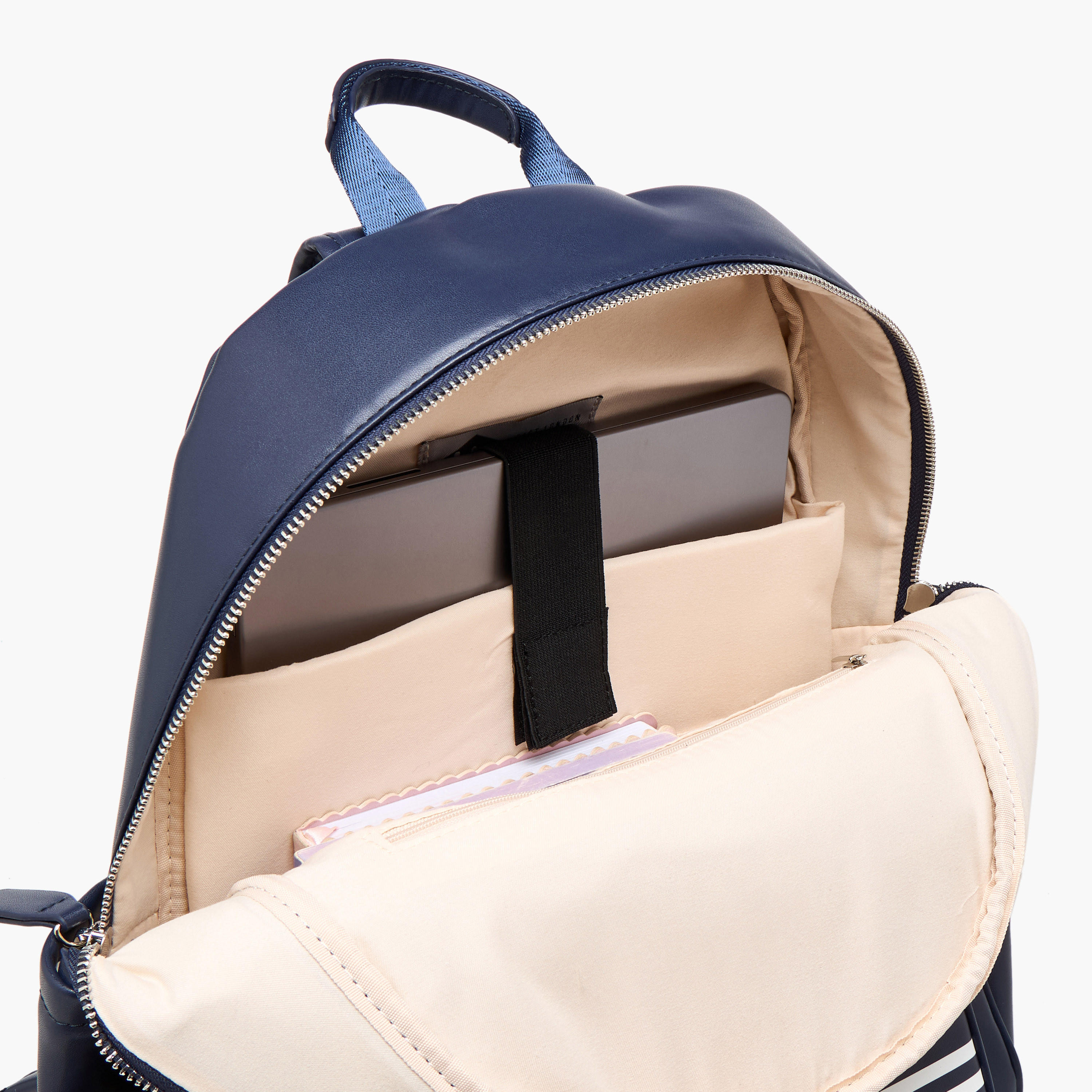 Lee Cooper Logo Print Backpack with Zip Closure and Attached Pouch - 31x13x14 cm-men-bags-image-10