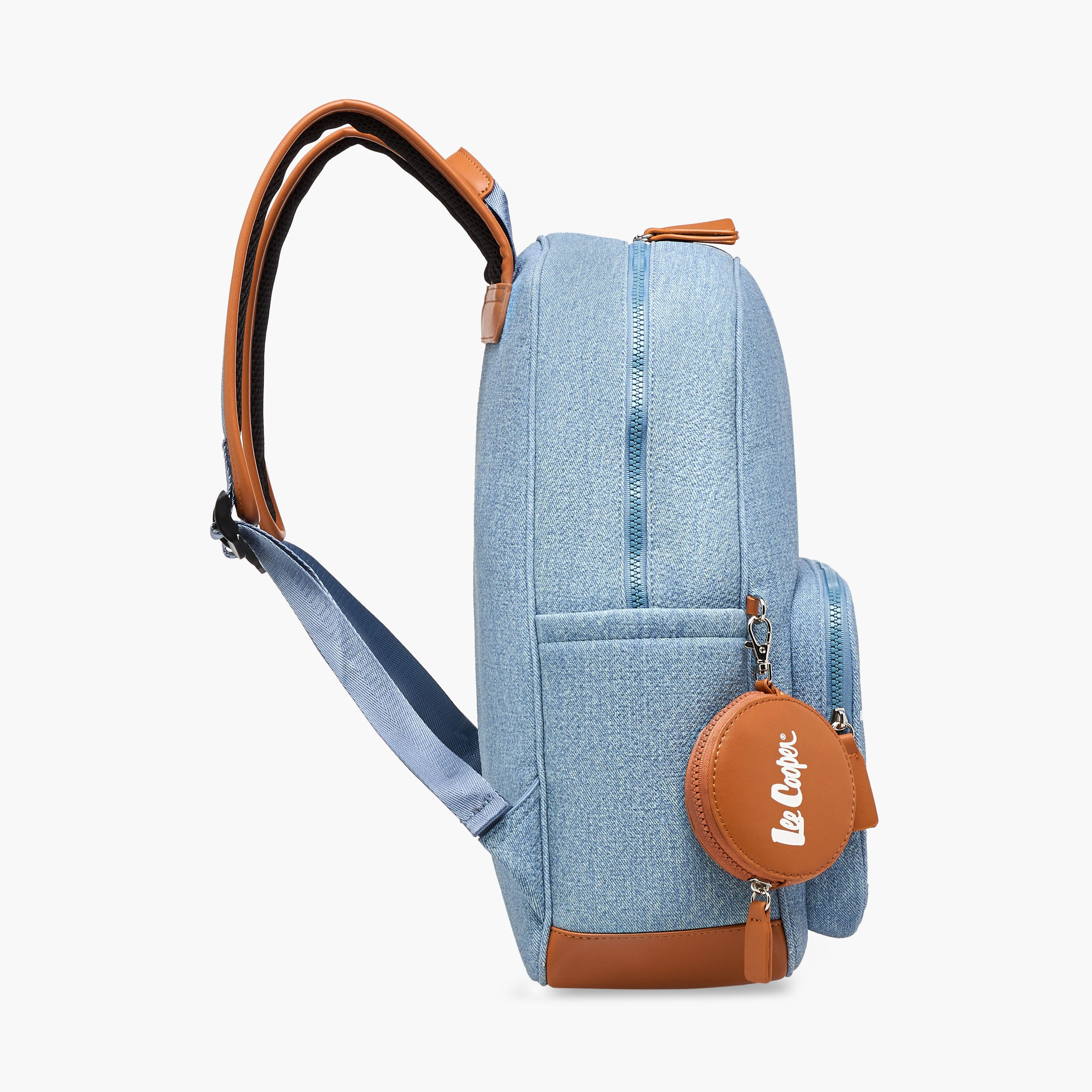شنطة ظهر بطبعات شعار وسحاب إغلاق وشنطة صغيرة ملحقة من لي كوبر- 41x13x30 سم-women-bagsandwallets-backpacks-image-3