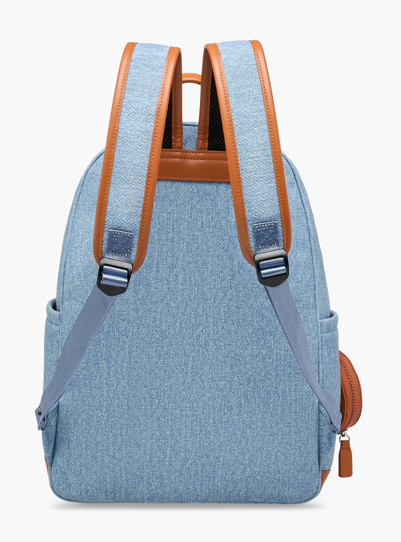 Lee Cooper Logo Print School Backpack with Zip Closure and Attached Pouch - 41x13x30 cm-women-bagsandwallets-backpacks-image-5