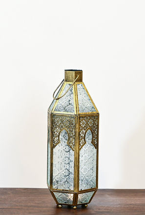 Hanging Candleholder with Cutwork Detail - 47x19 cms-household-decor-candleholdersandlanterns-image-1