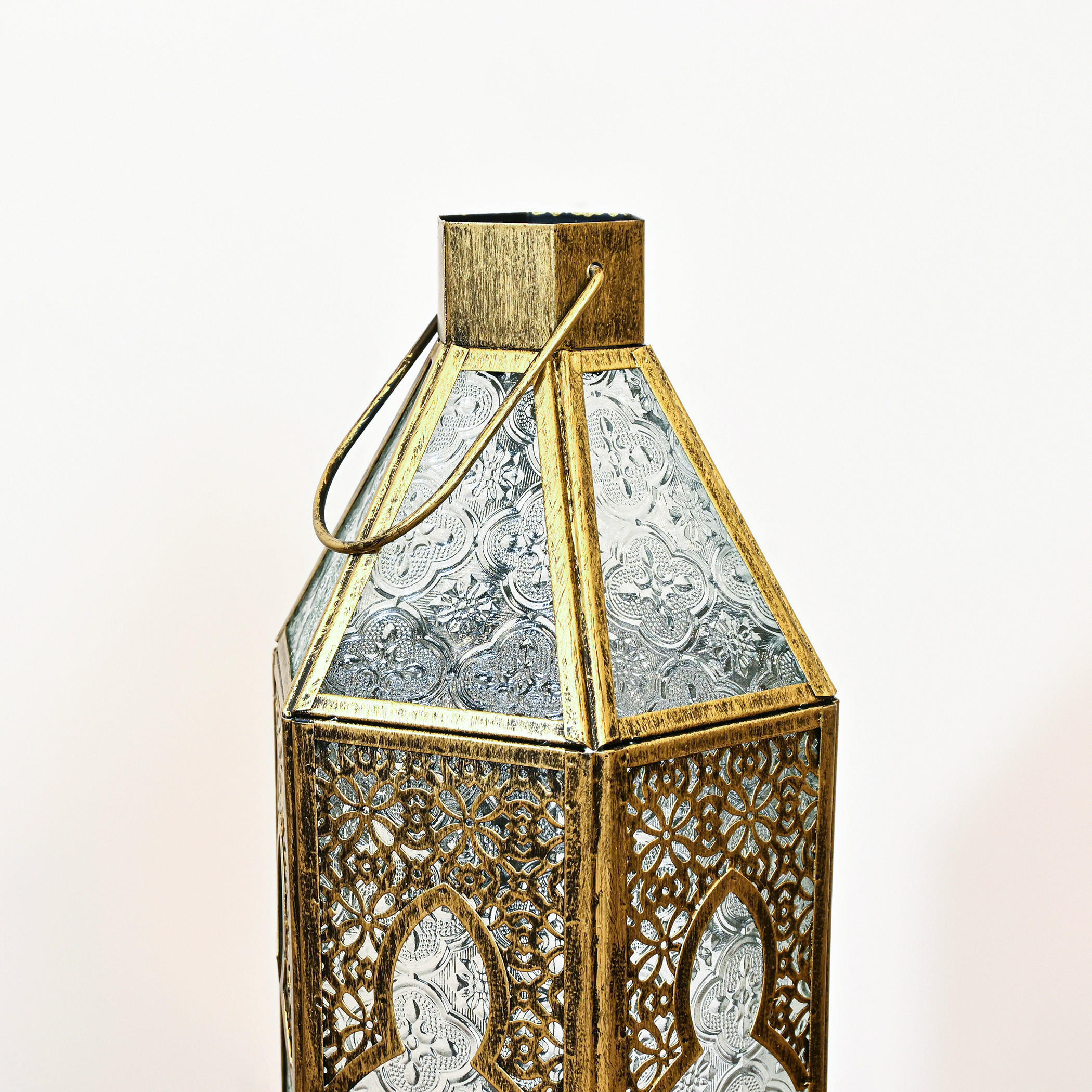 Hanging Candleholder with Cutwork Detail - 47x19 cms-household-decor-candleholdersandlanterns-image-2
