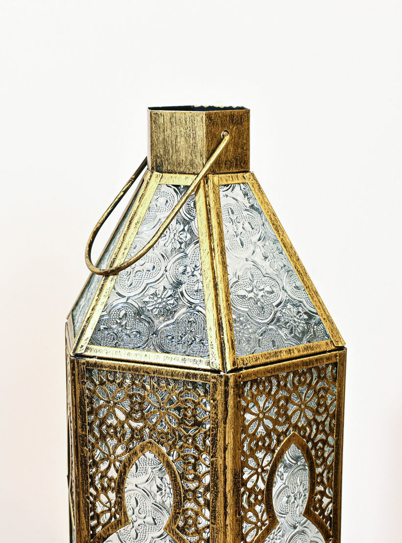 حامل شموع معلق بتفاصيل مفرّغة - 47x19 سم-household-decor-candleholdersandlanterns-image-2