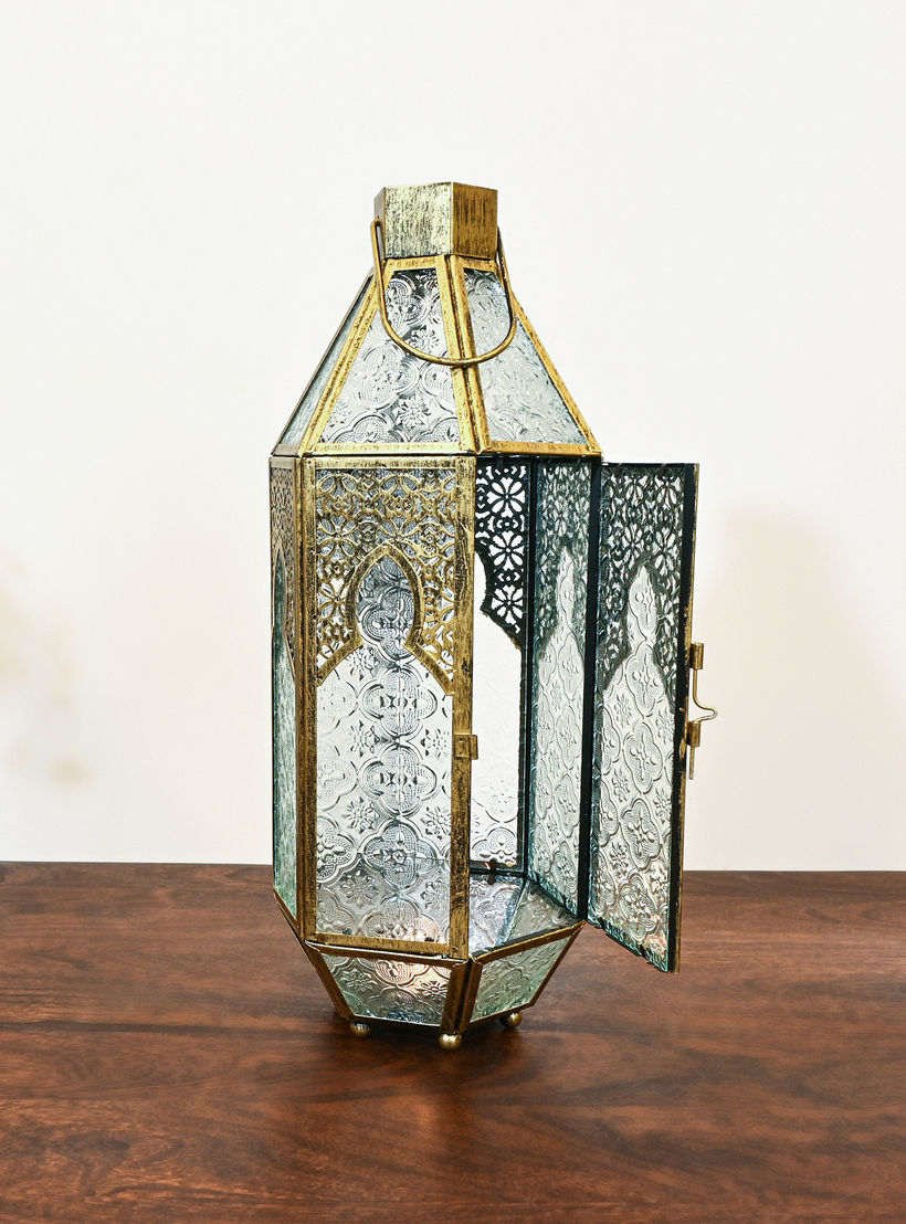 حامل شموع معلق بتفاصيل مفرّغة - 47x19 سم-household-decor-candleholdersandlanterns-image-5